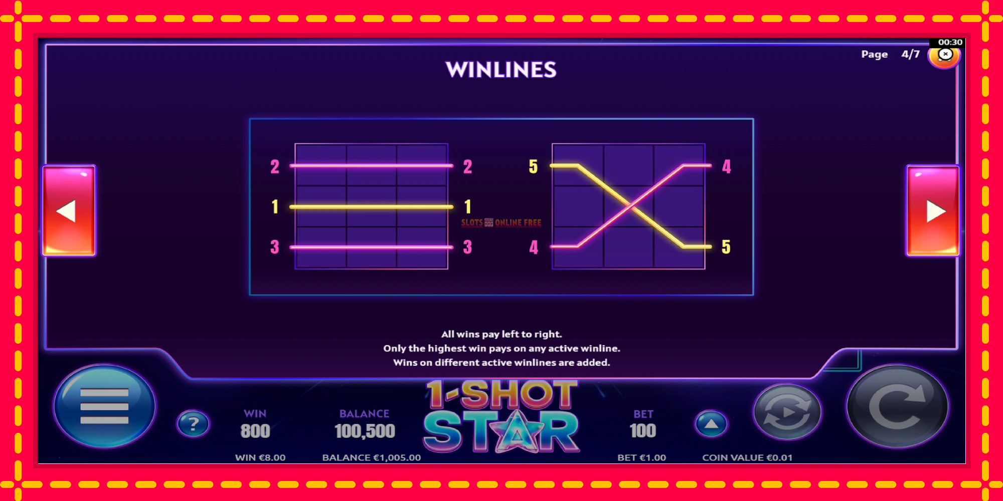 1-Shot Star - spēļu automāts ar modernu grafiku