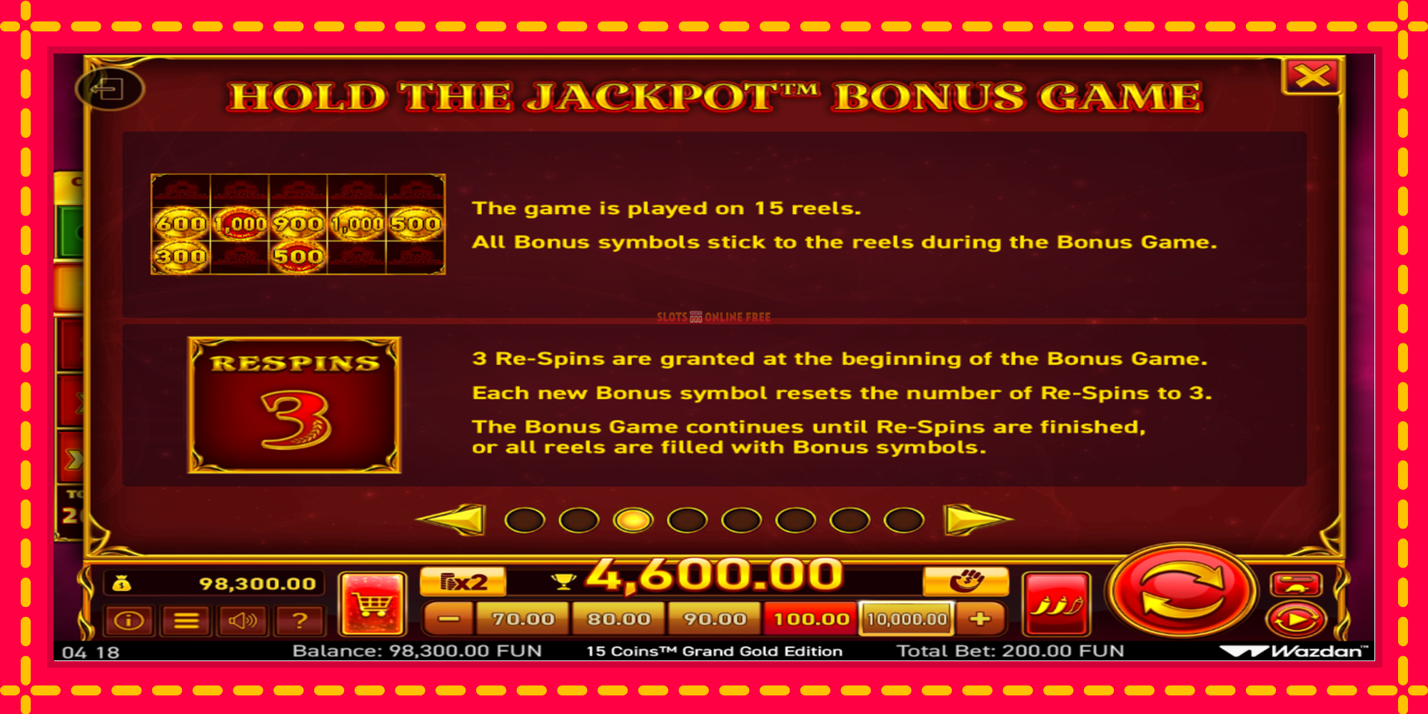 15 Coins Grand Gold Edition Score The Jackpot - spēļu automāts ar modernu grafiku