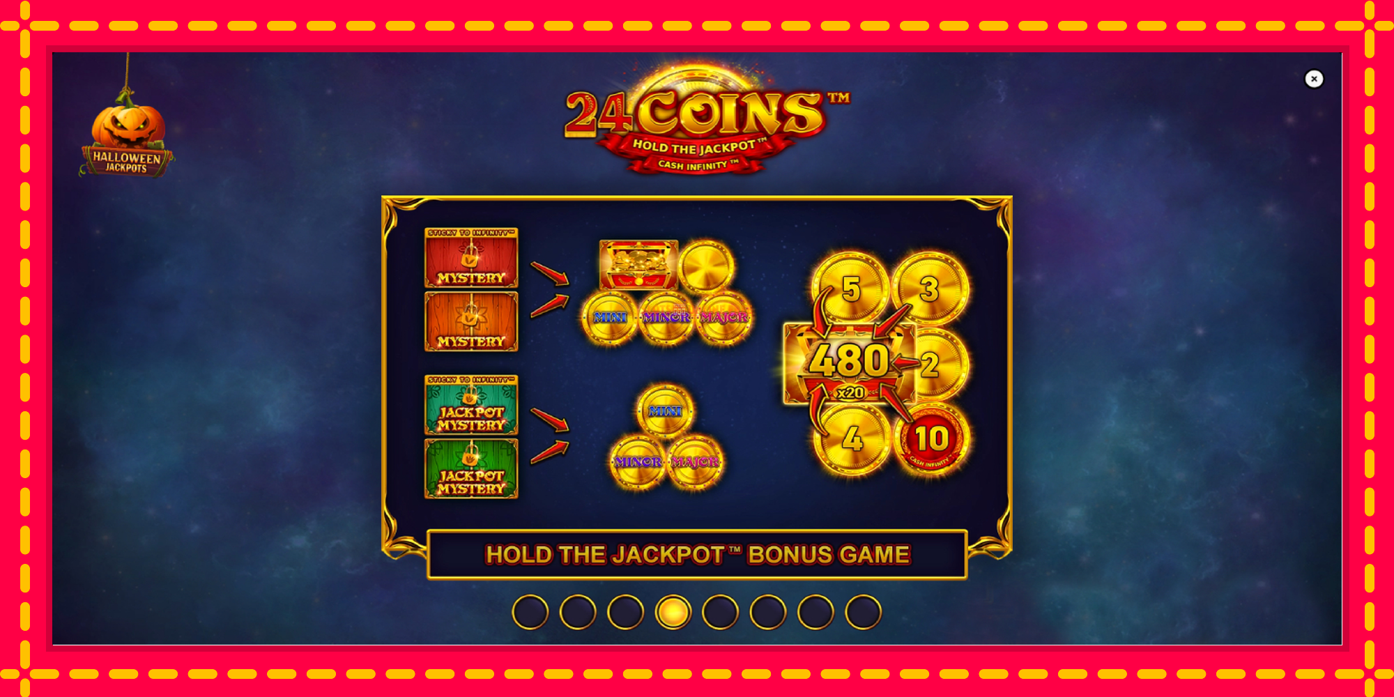 24 Coins Halloween Jackpots - spēļu automāts ar modernu grafiku