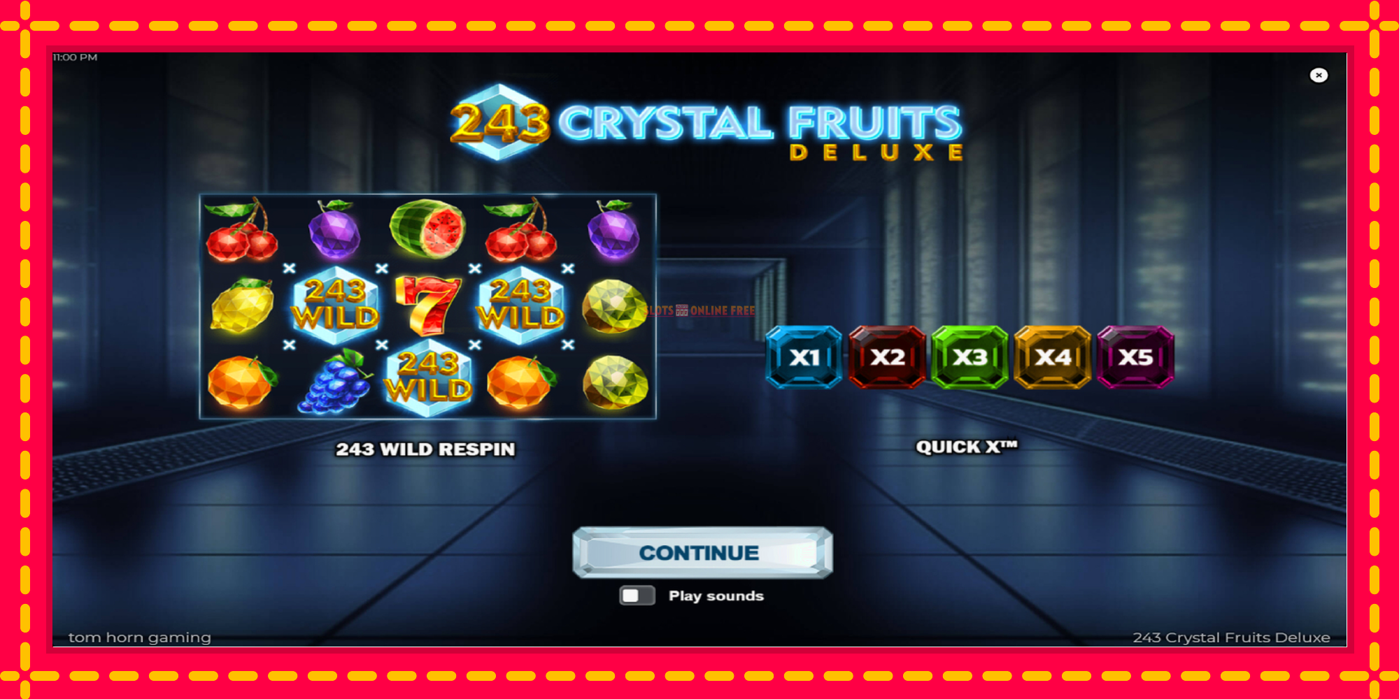 243 Crystal Fruits Deluxe - spēļu automāts ar modernu grafiku