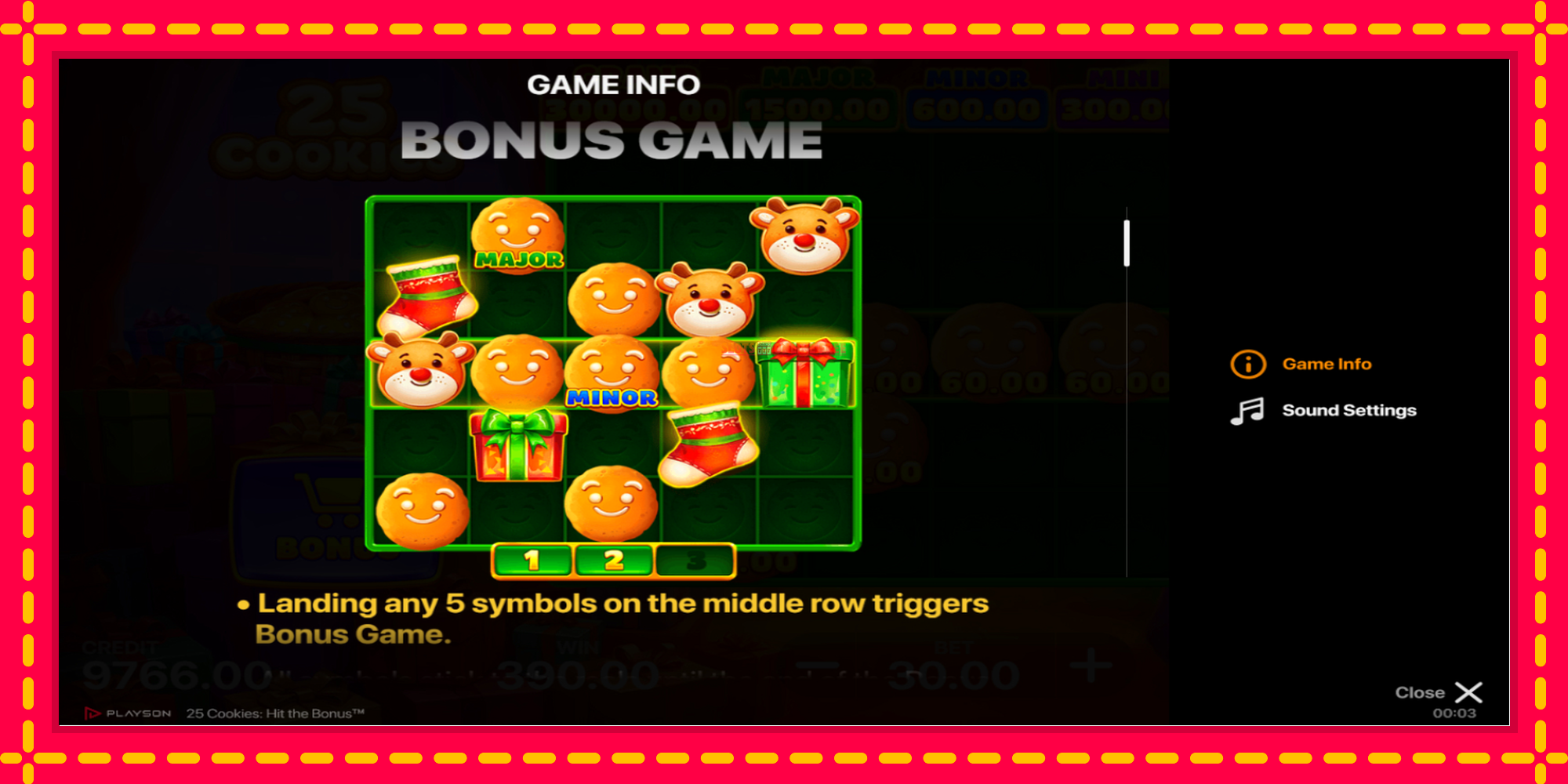 25 Cookies: Hit the Bonus - spēļu automāts ar modernu grafiku