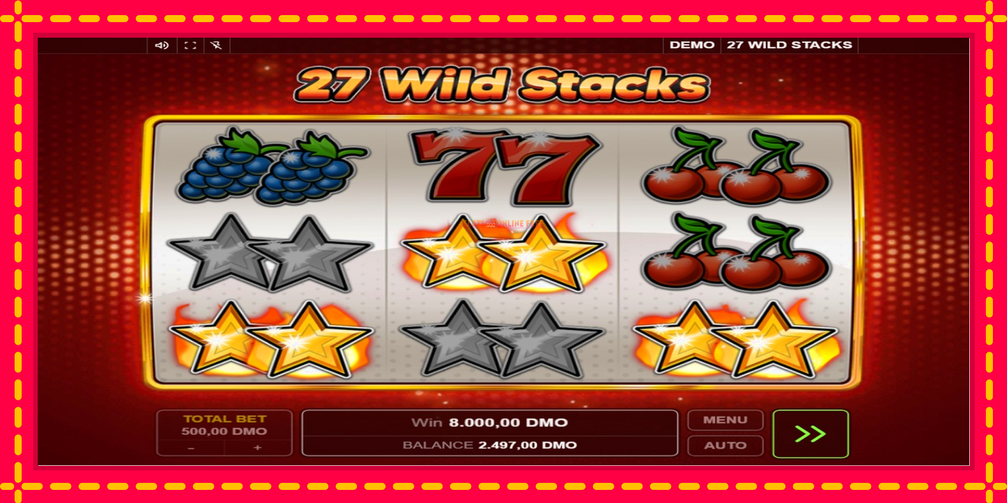 27 Wild Stacks - spēļu automāts ar modernu grafiku