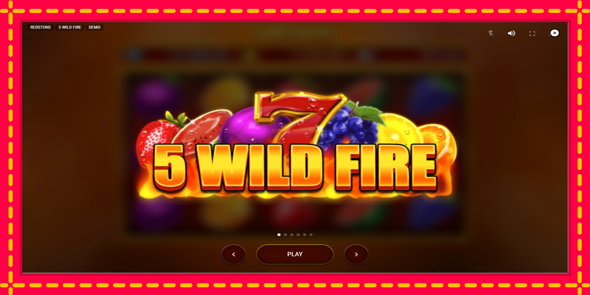 5 Wild Fire - spēļu automāts ar modernu grafiku