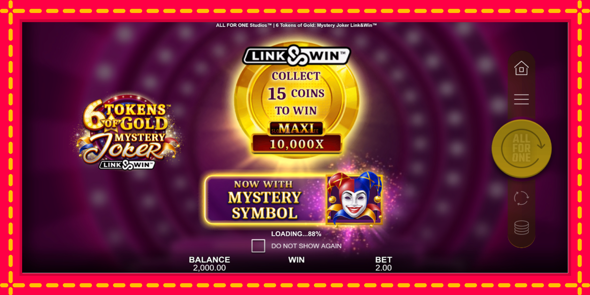 6 Tokens of Gold: Mystery Joker Link & Win - spēļu automāts ar modernu grafiku