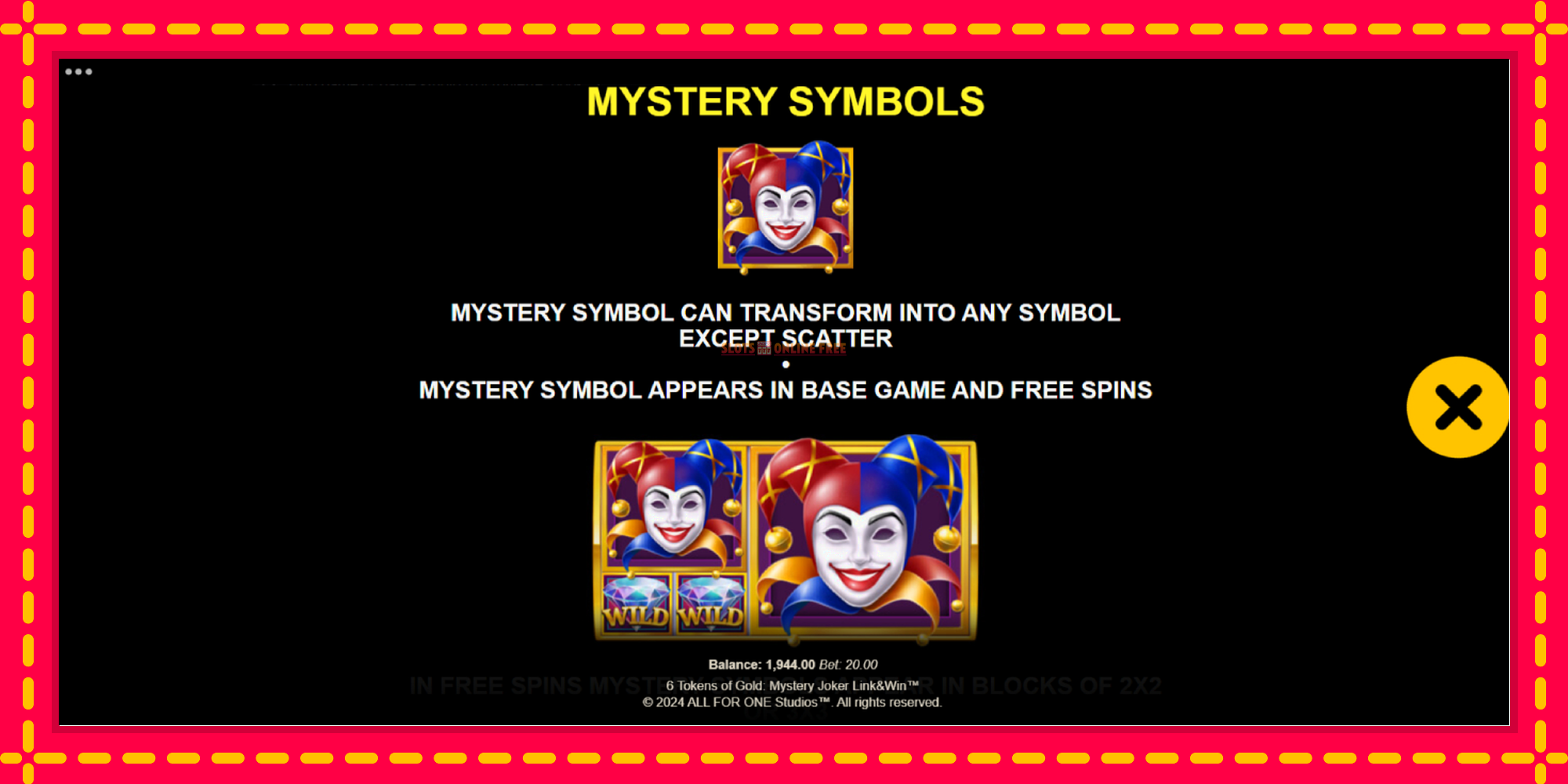 6 Tokens of Gold: Mystery Joker Link & Win - spēļu automāts ar modernu grafiku