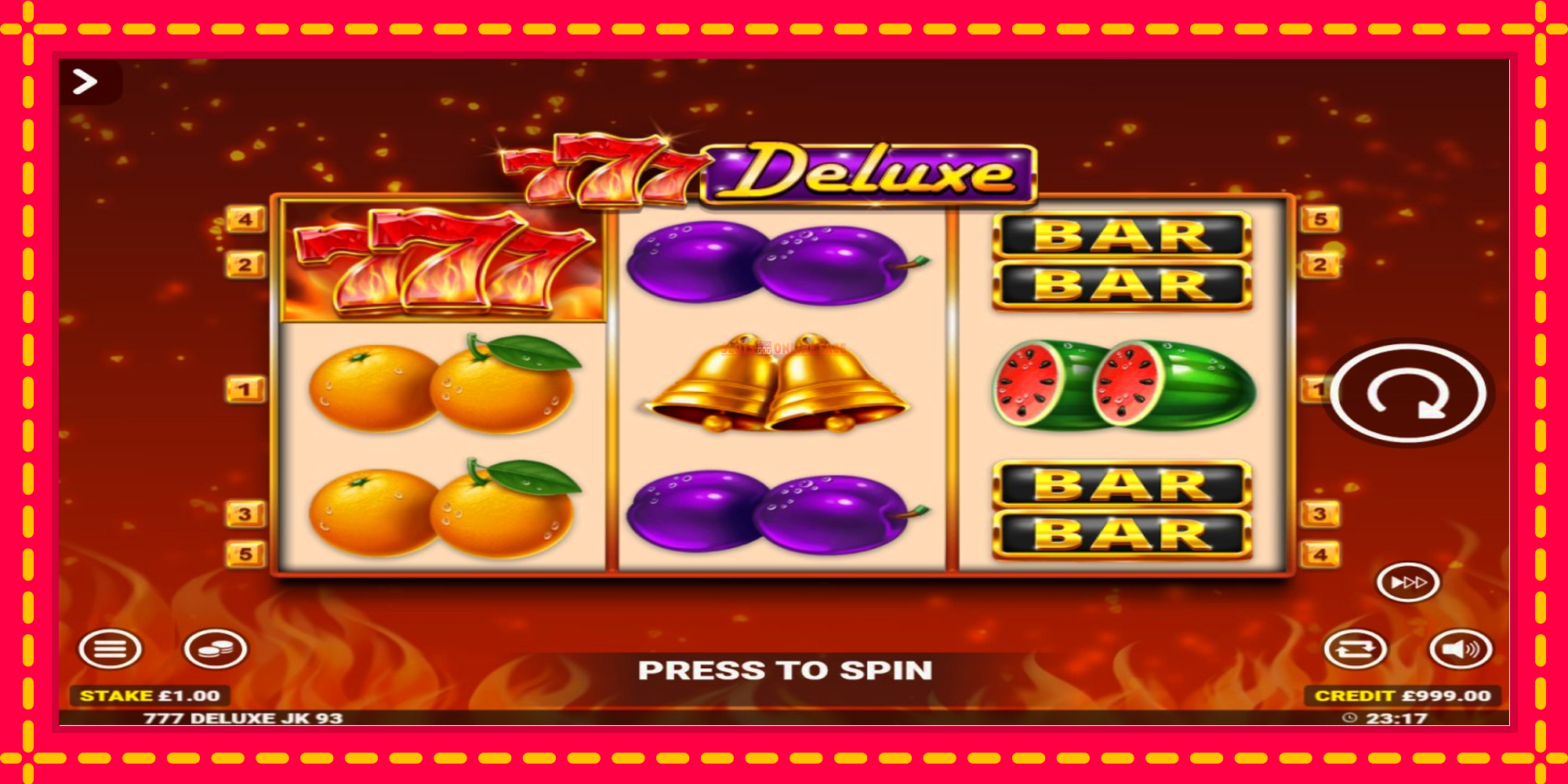 777 Deluxe Jackpot King - spēļu automāts ar modernu grafiku