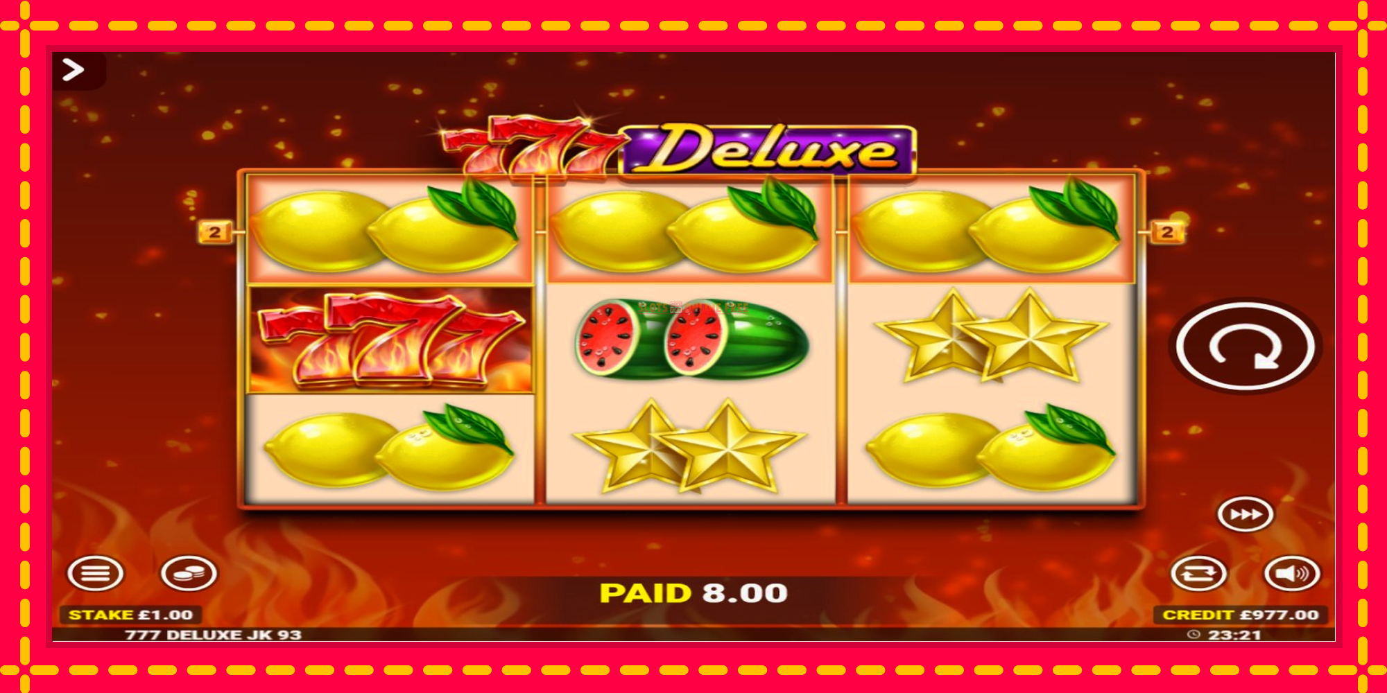 777 Deluxe Jackpot King - spēļu automāts ar modernu grafiku