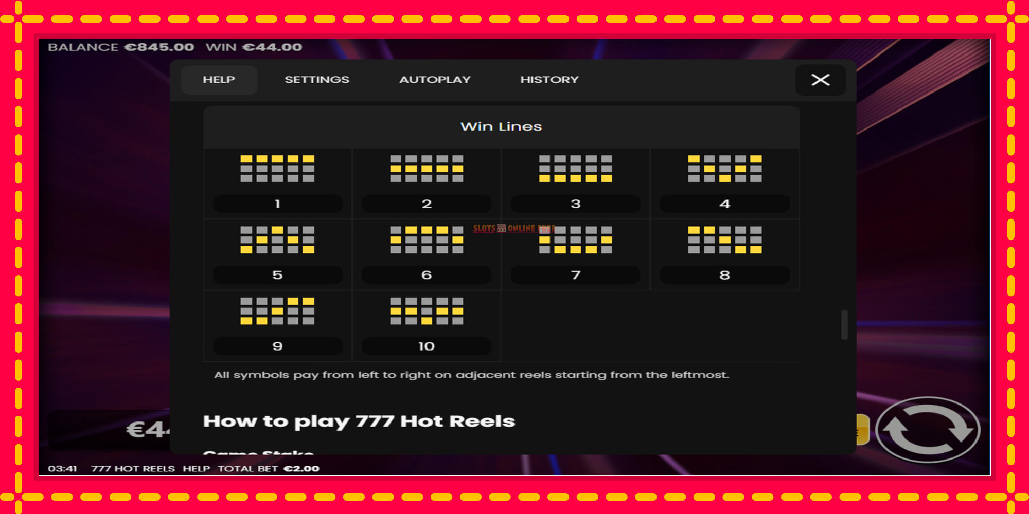 777 Hot Reels - spēļu automāts ar modernu grafiku