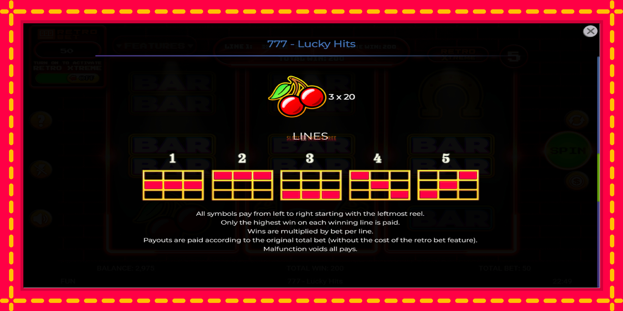 777 Lucky Hits - spēļu automāts ar modernu grafiku