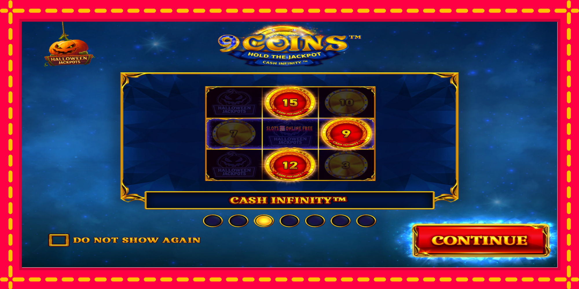 9 Coins Grand Diamond Edition Halloween Jackpots - spēļu automāts ar modernu grafiku