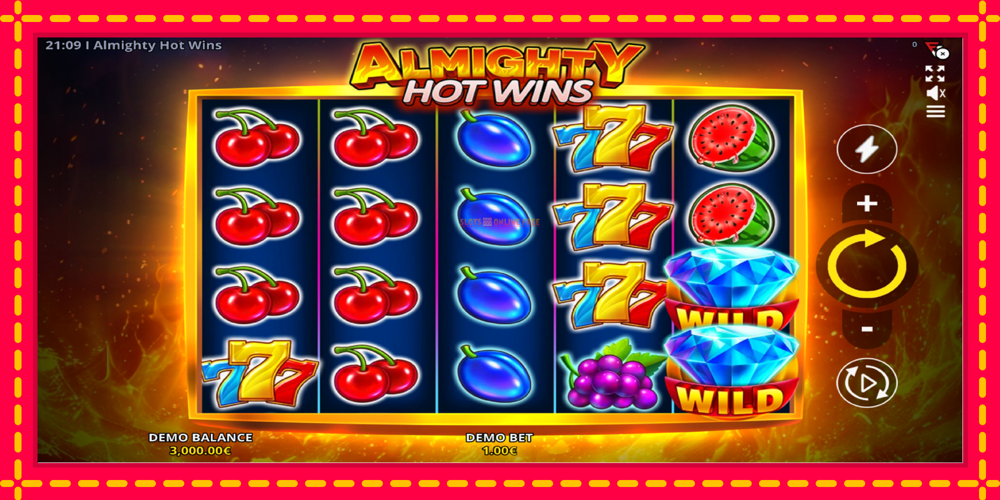 Almighty Hot Wins - spēļu automāts ar modernu grafiku