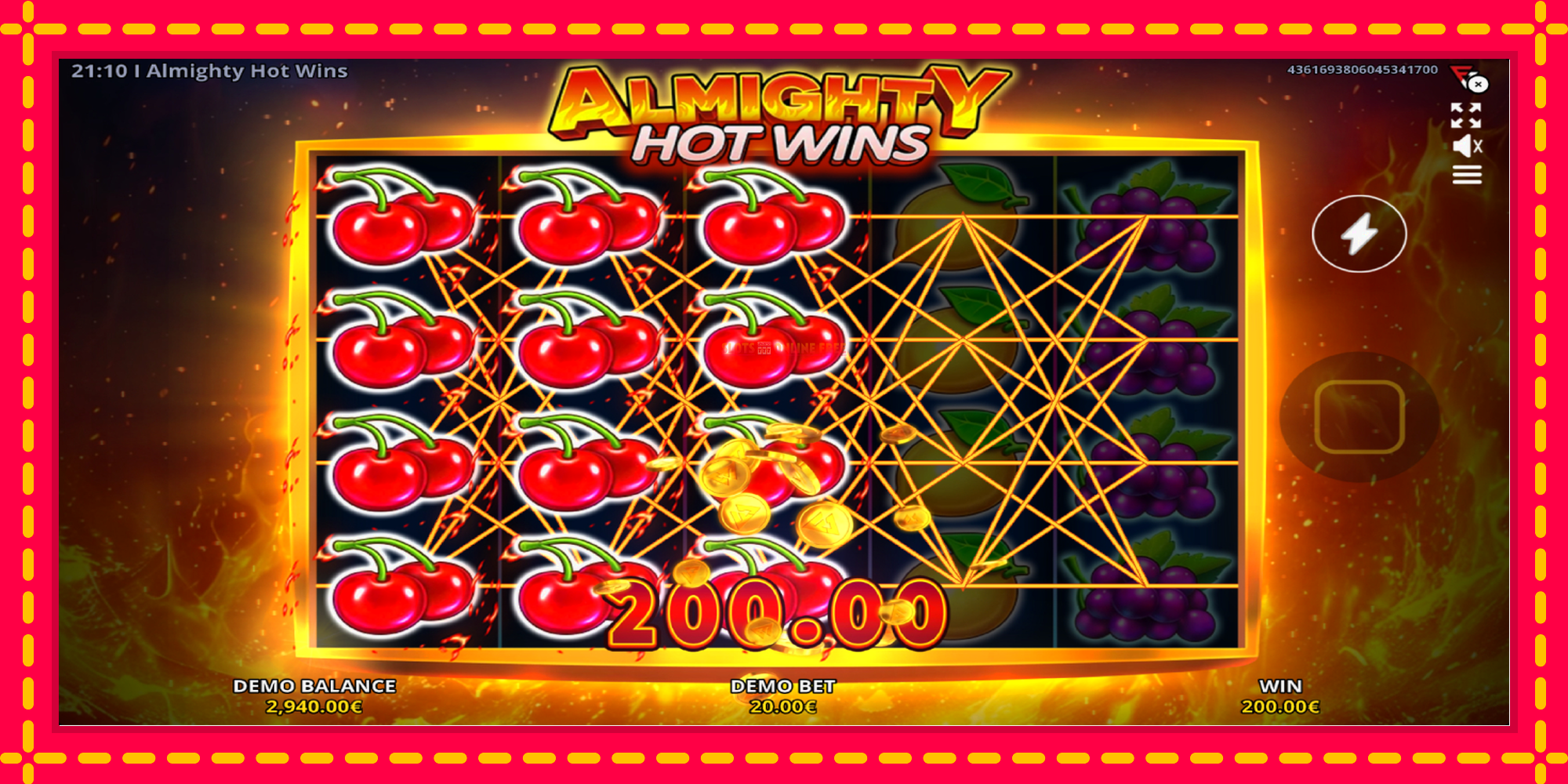 Almighty Hot Wins - spēļu automāts ar modernu grafiku