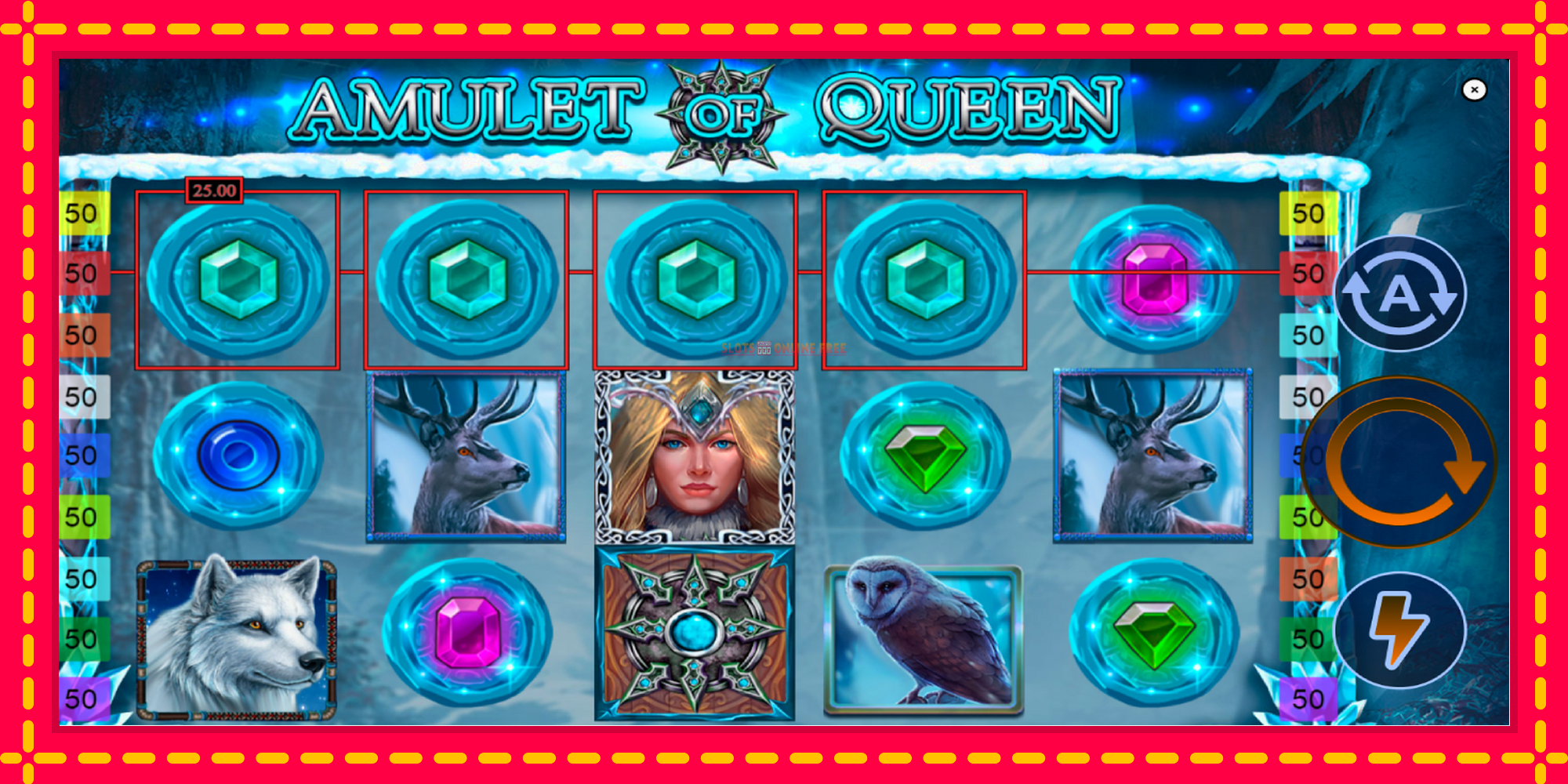 Amulet of Queen - spēļu automāts ar modernu grafiku