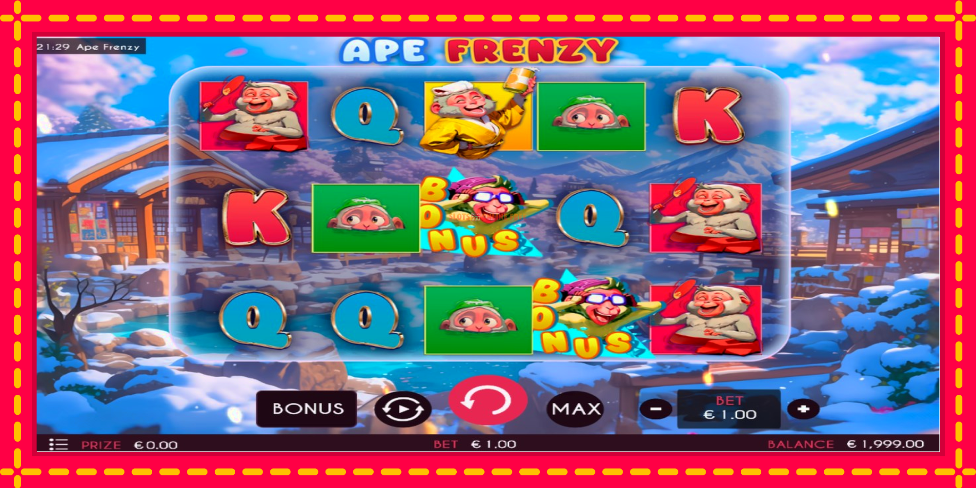 Ape Frenzy - spēļu automāts ar modernu grafiku