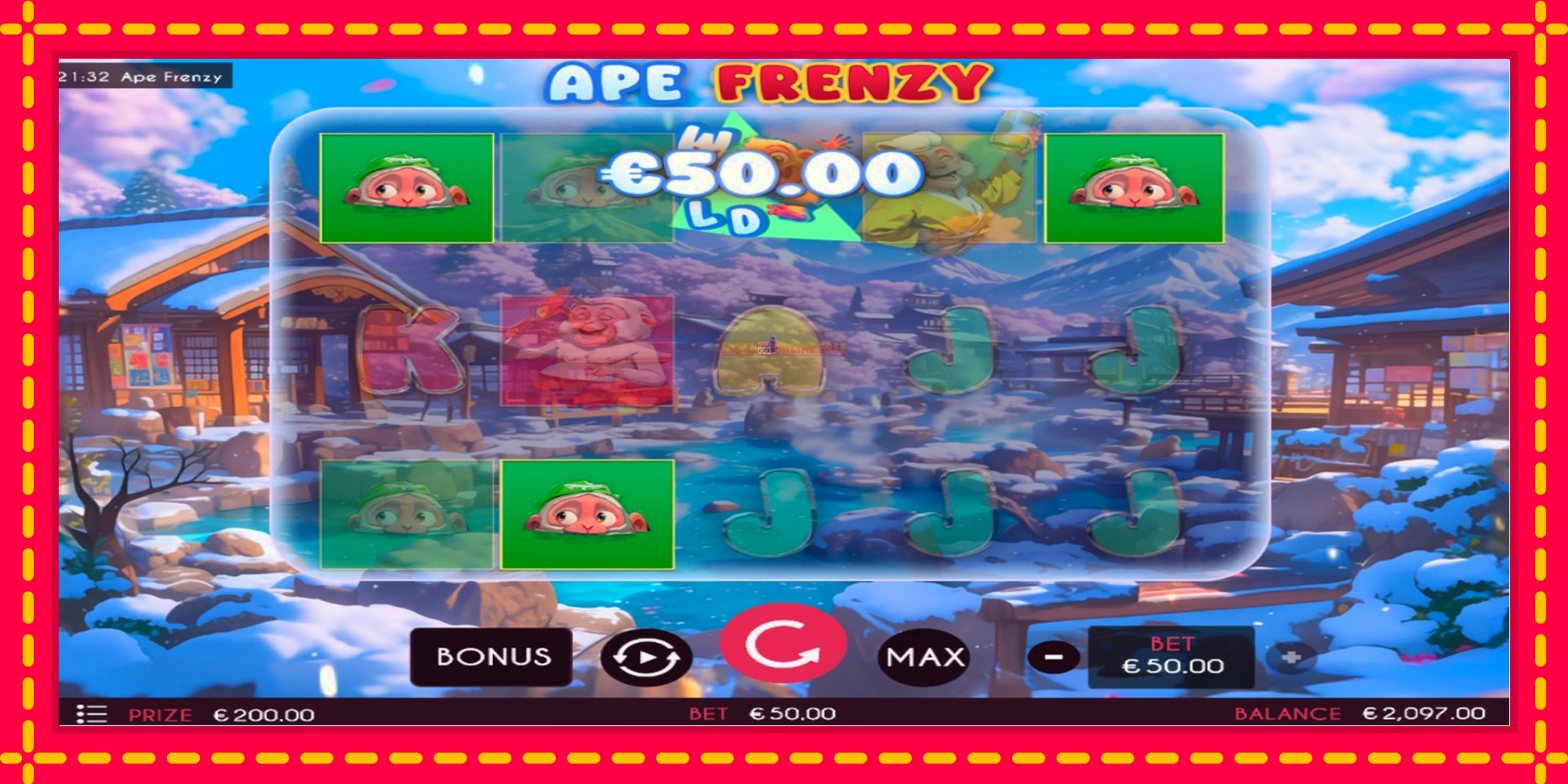 Ape Frenzy - spēļu automāts ar modernu grafiku