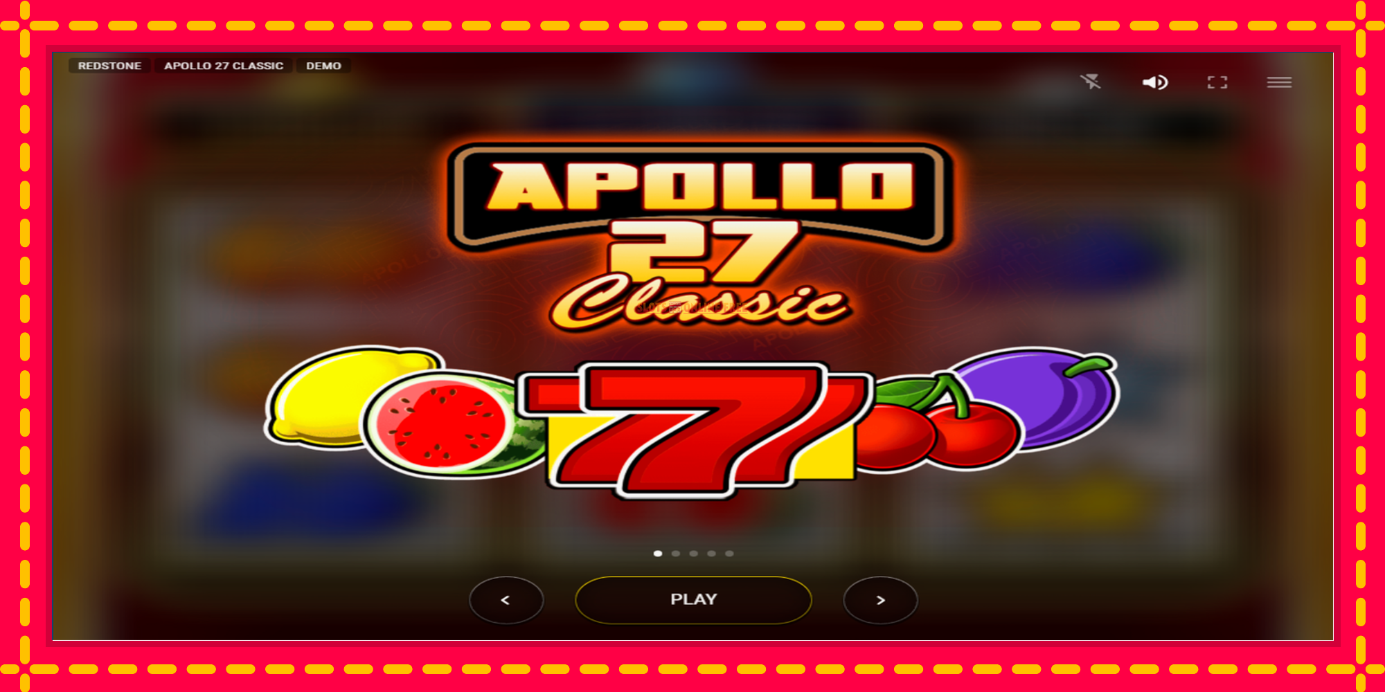 Apollo 27 Classic - spēļu automāts ar modernu grafiku