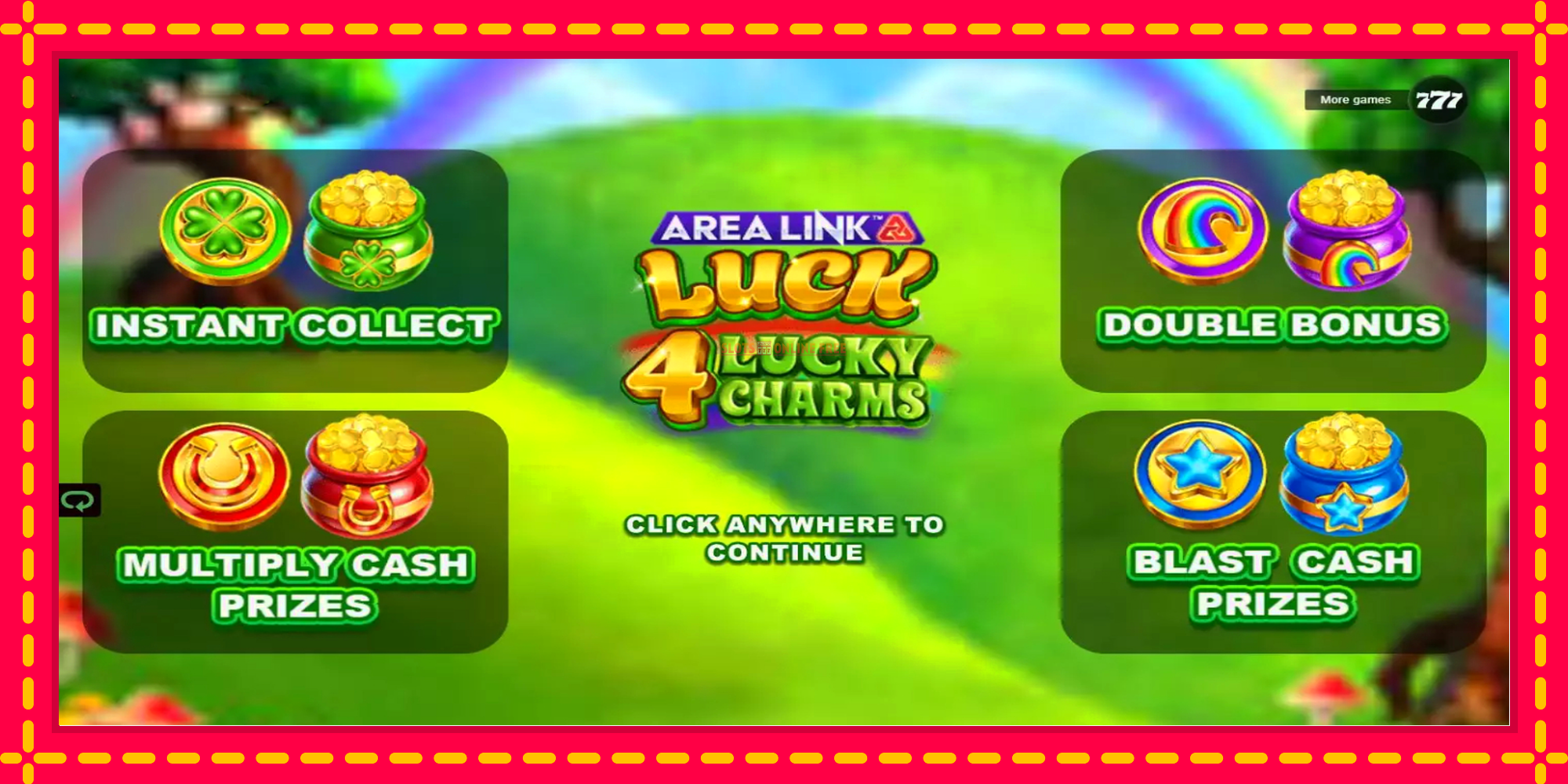 Area Link Luck 4 Lucky Charms - spēļu automāts ar modernu grafiku