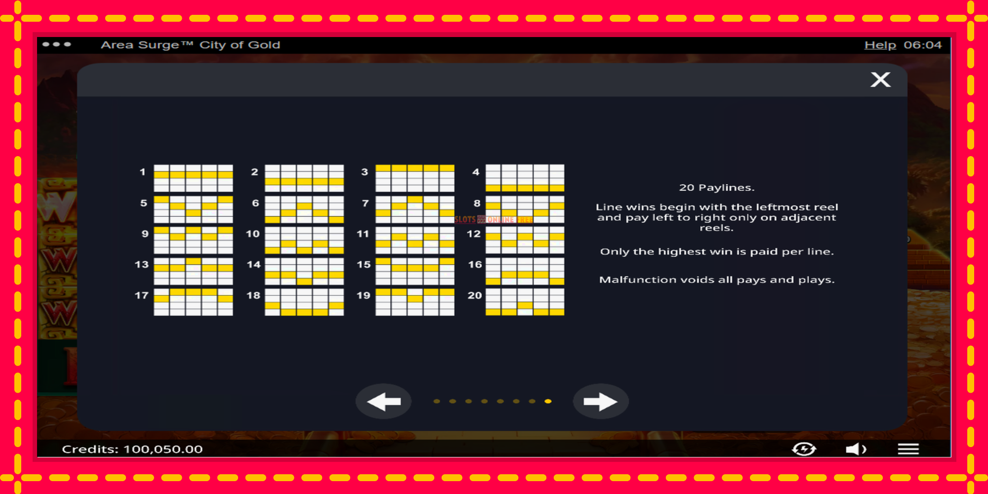 Area Surge City of Gold - spēļu automāts ar modernu grafiku