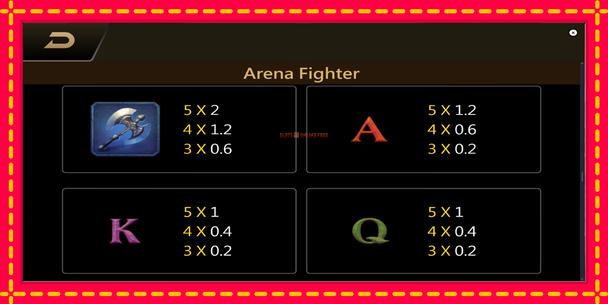 Arena Fighter - spēļu automāts ar modernu grafiku