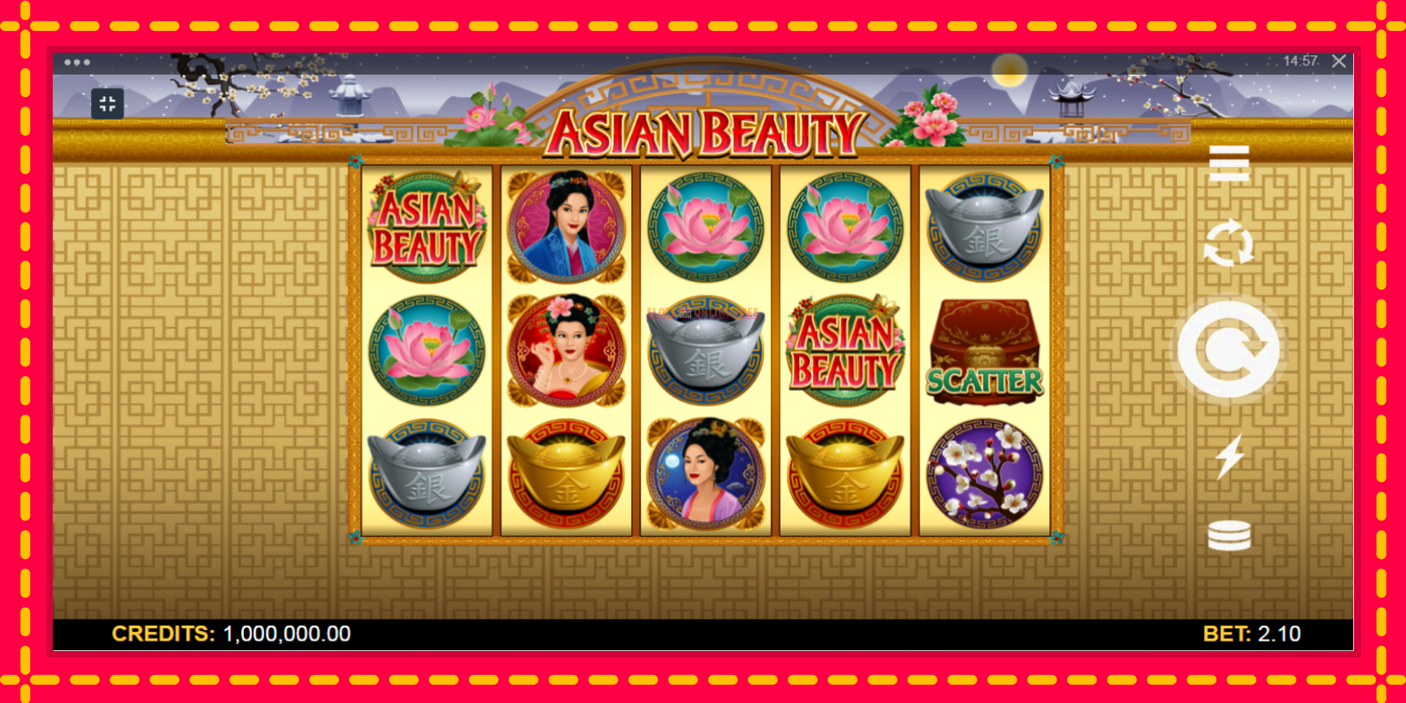 Asian Beauty - spēļu automāts ar modernu grafiku