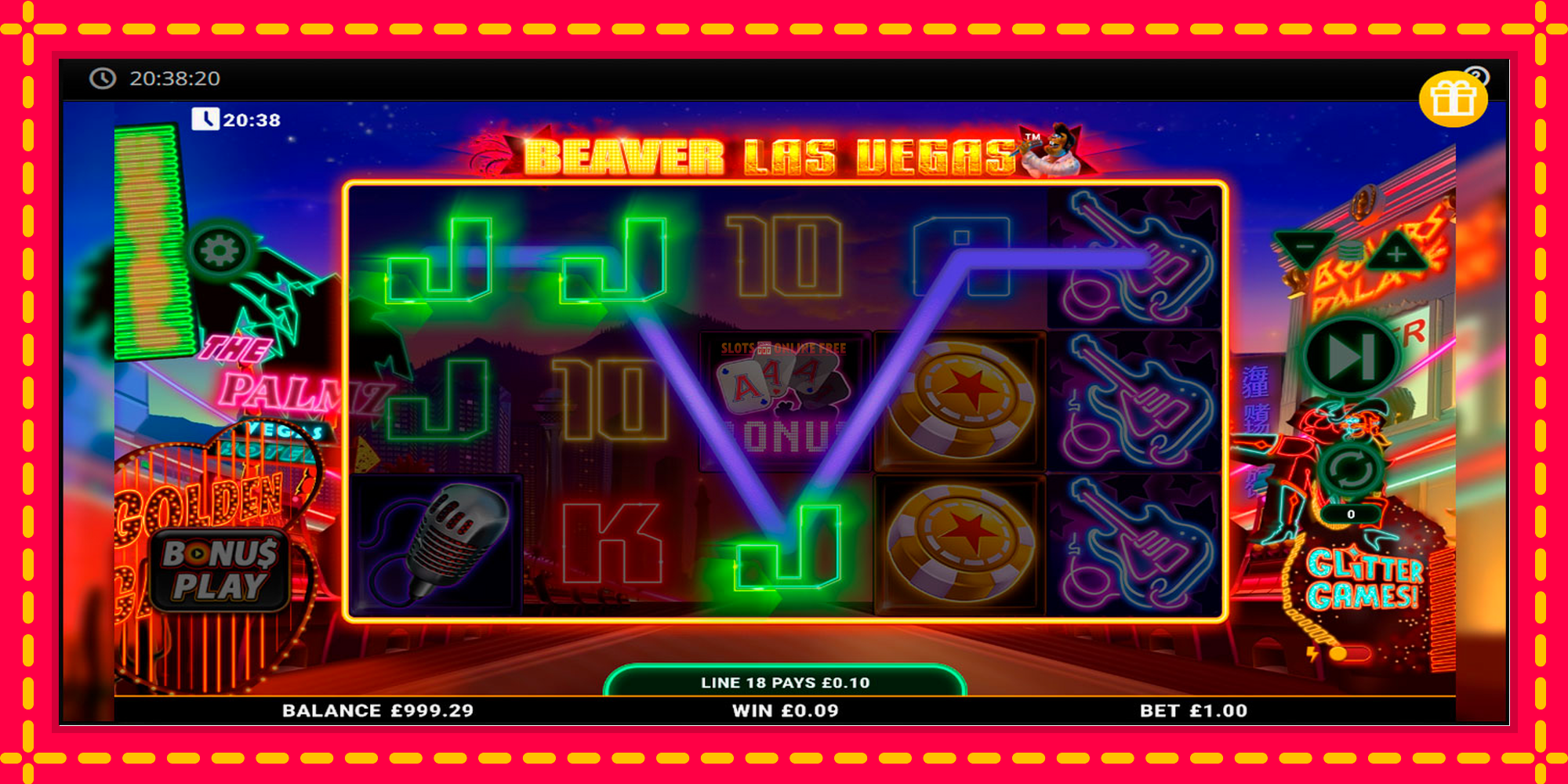 Beaver Las Vegas - spēļu automāts ar modernu grafiku