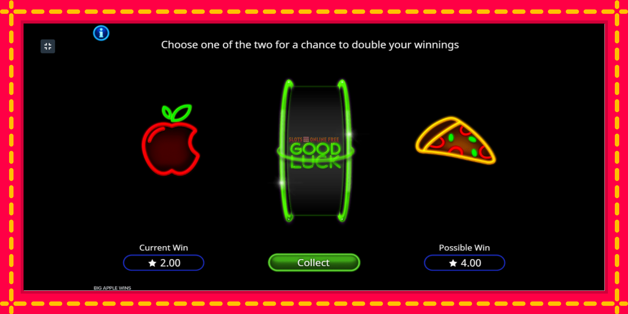 Big Apple Wins - spēļu automāts ar modernu grafiku