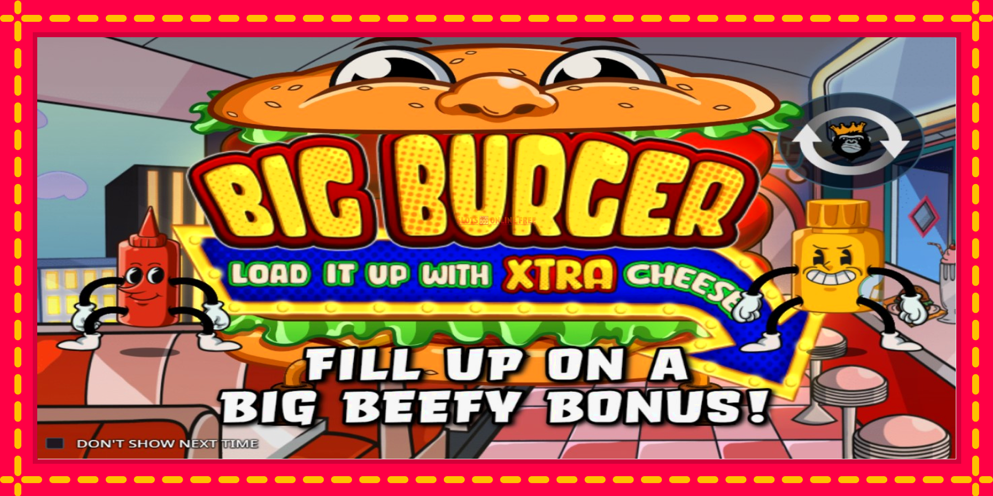 Big Burger Load it up with Xtra Cheese - spēļu automāts ar modernu grafiku