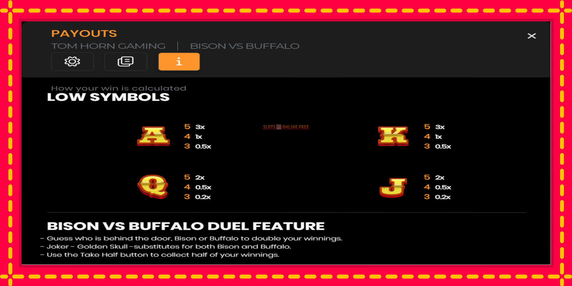 Bison vs Buffalo - spēļu automāts ar modernu grafiku