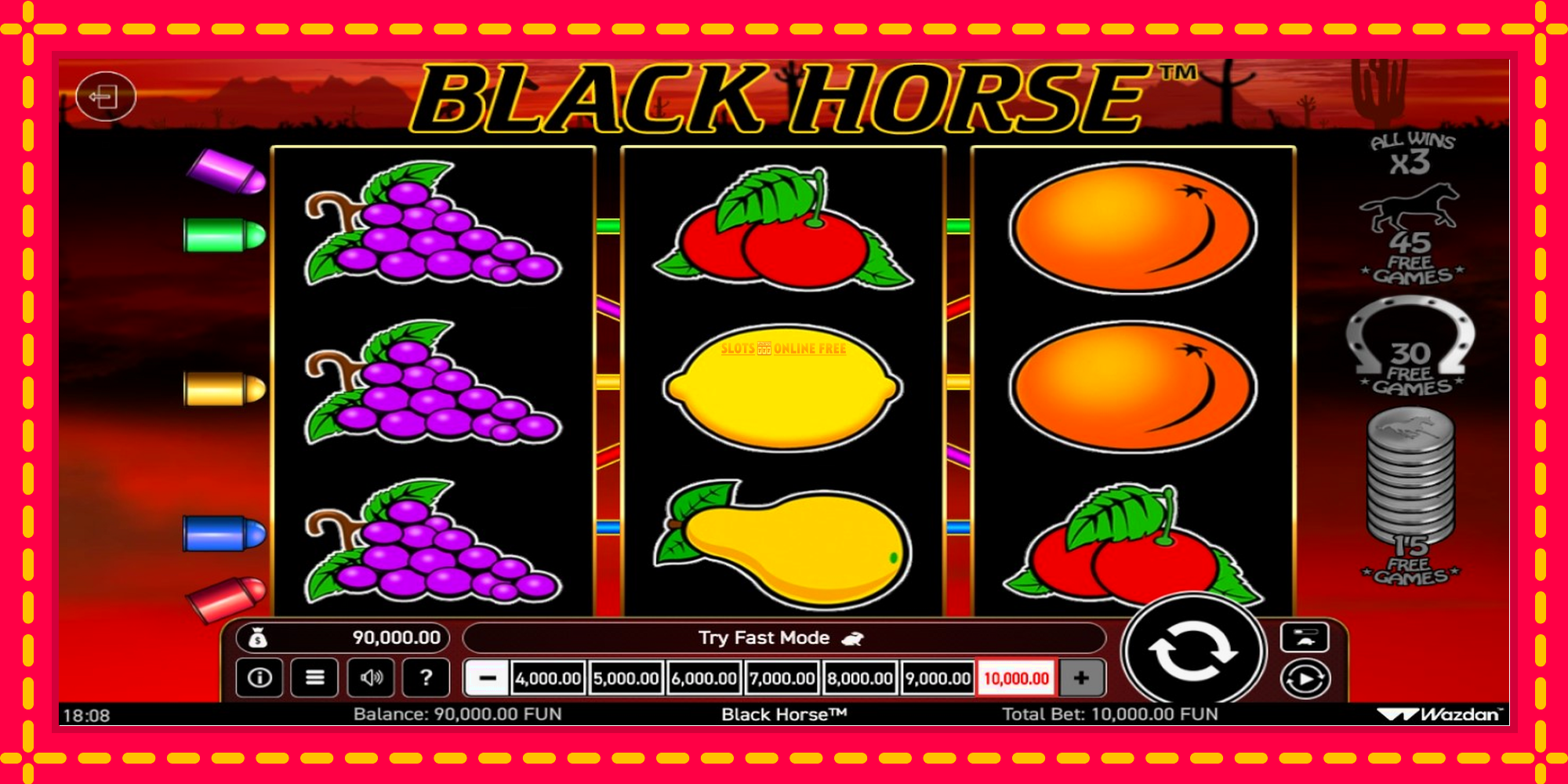 Black Horse - spēļu automāts ar modernu grafiku