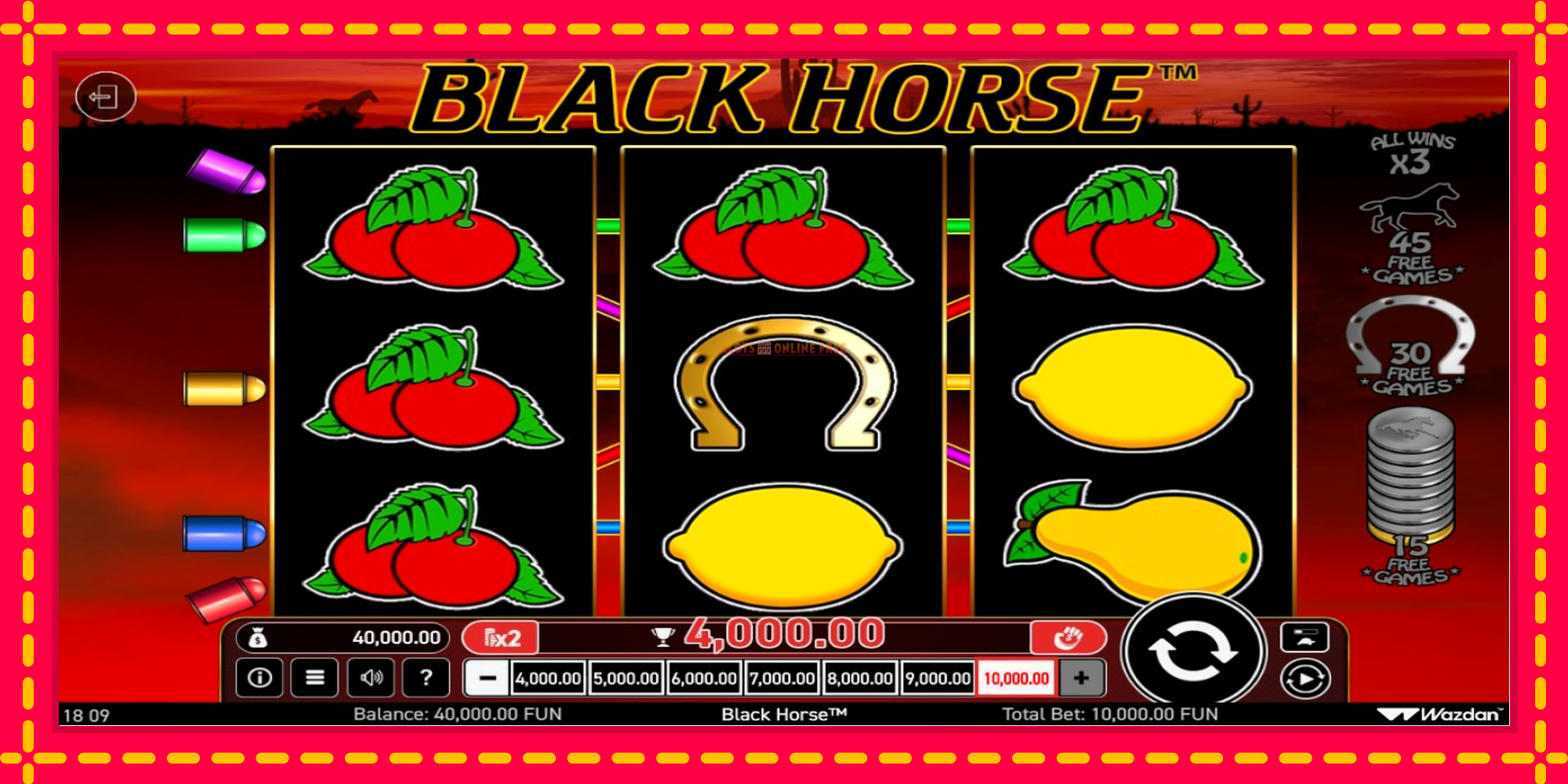 Black Horse - spēļu automāts ar modernu grafiku