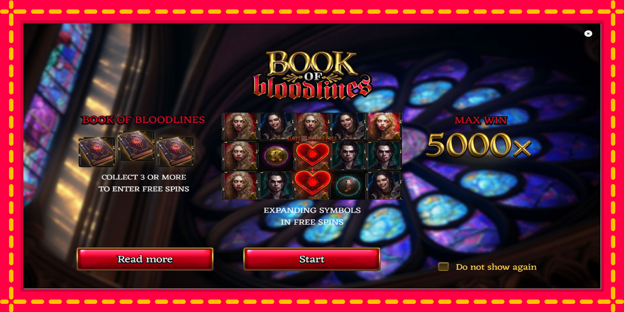 Book of Bloodlines - spēļu automāts ar modernu grafiku