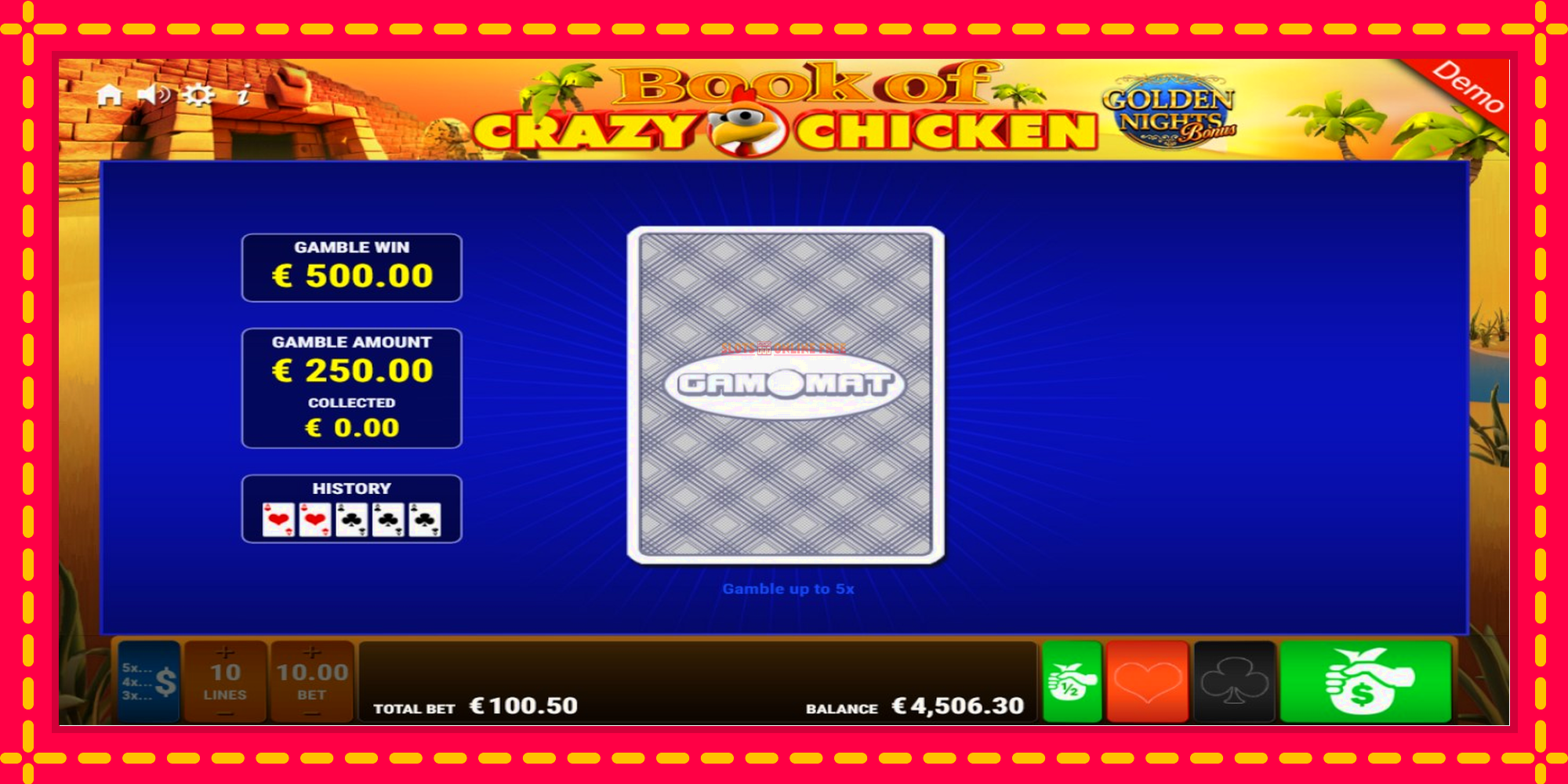 Book of Crazy Chicken Golden Nights - spēļu automāts ar modernu grafiku