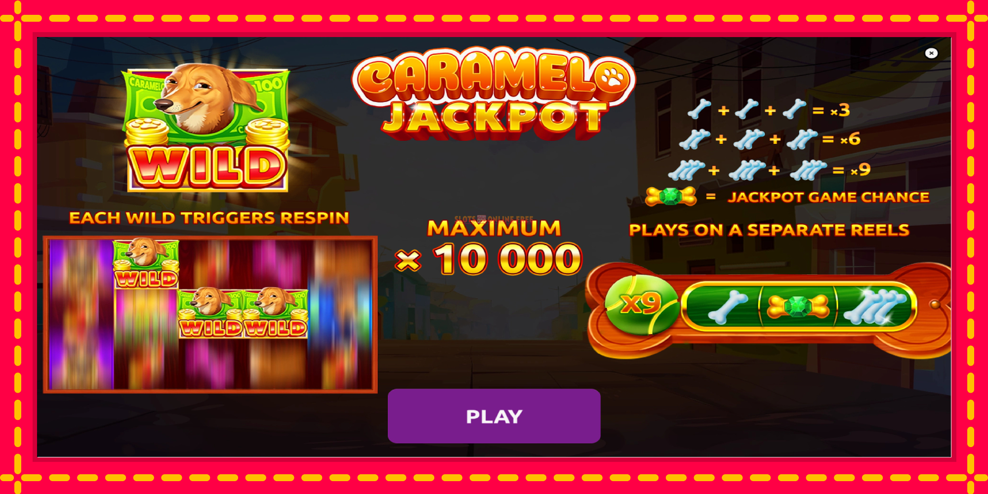 Caramelo Jackpot - spēļu automāts ar modernu grafiku