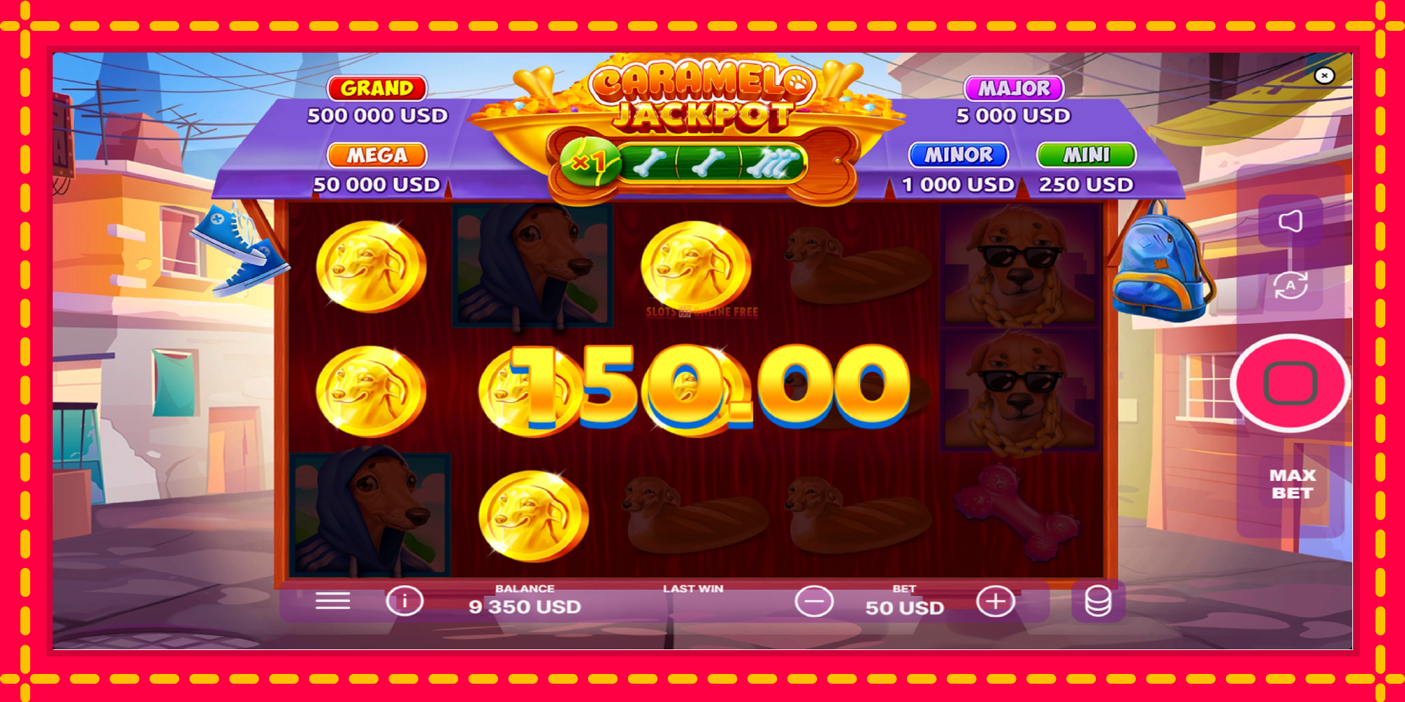 Caramelo Jackpot - spēļu automāts ar modernu grafiku