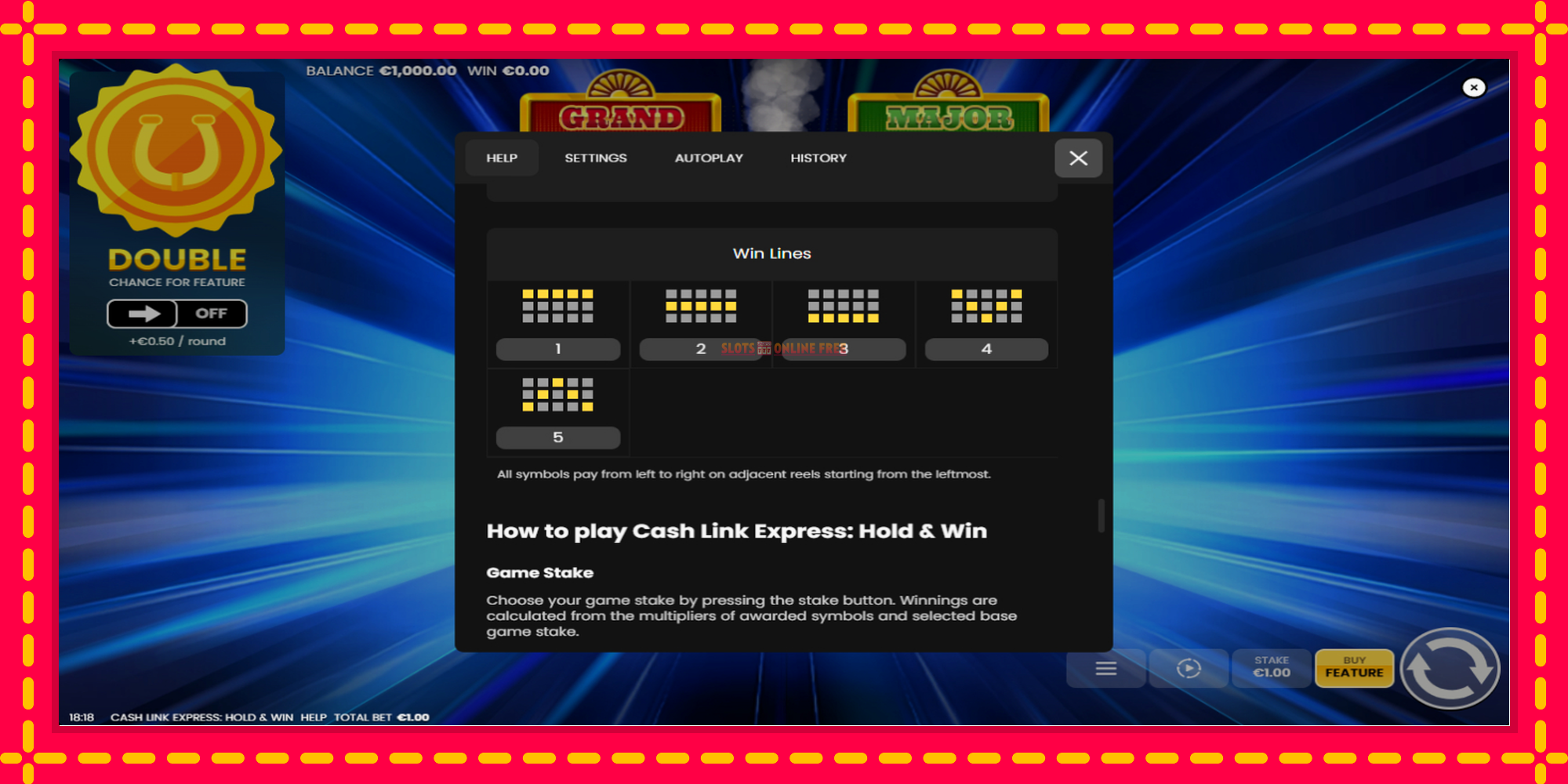 Cash Link Express: Hold & Win - spēļu automāts ar modernu grafiku