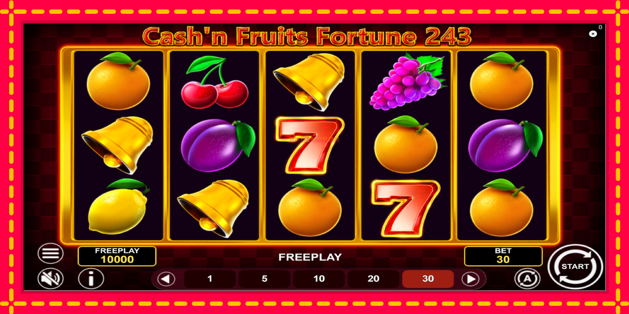 Cashn Fruits Fortune 243 - spēļu automāts ar modernu grafiku