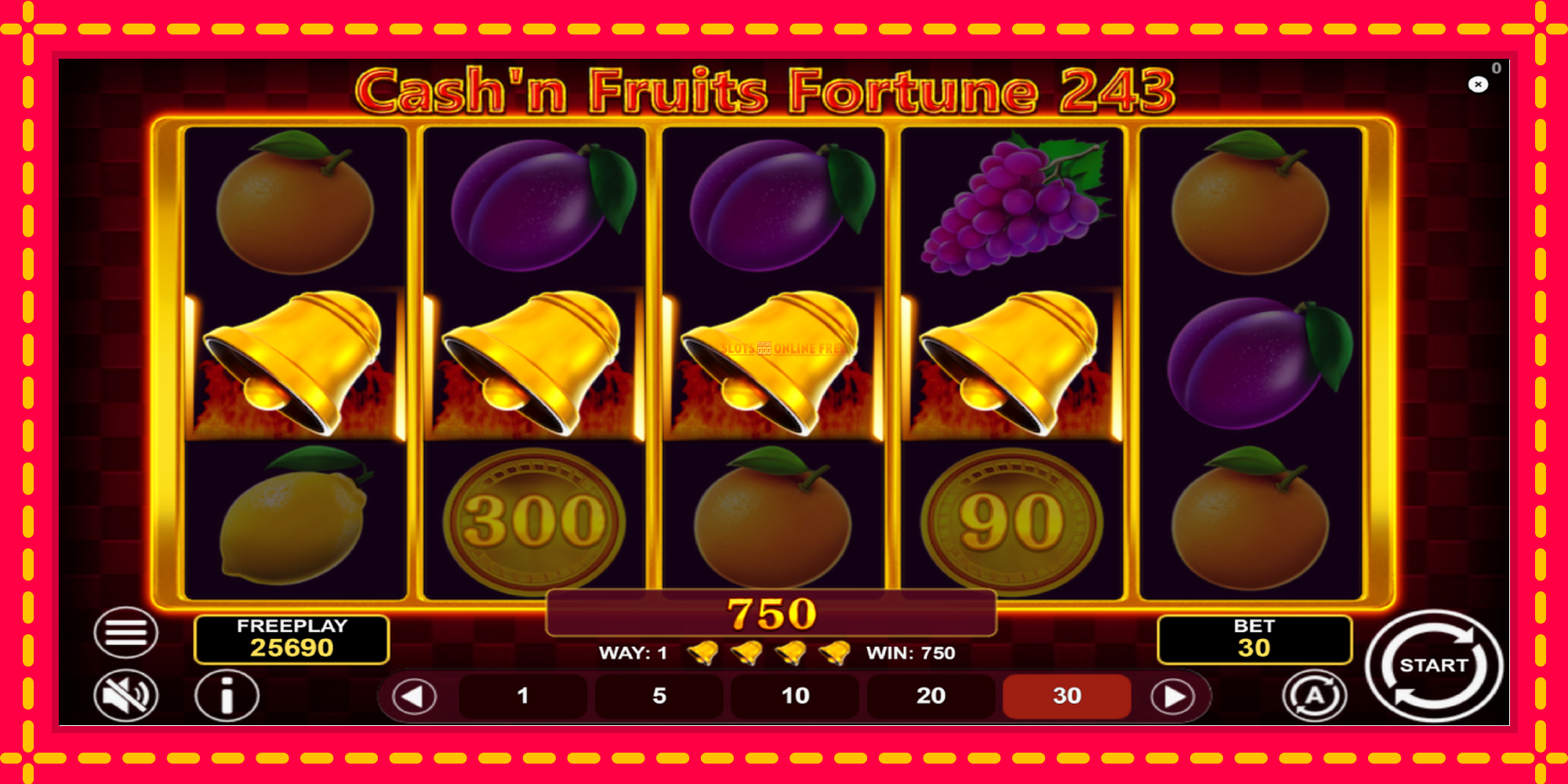 Cashn Fruits Fortune 243 - spēļu automāts ar modernu grafiku