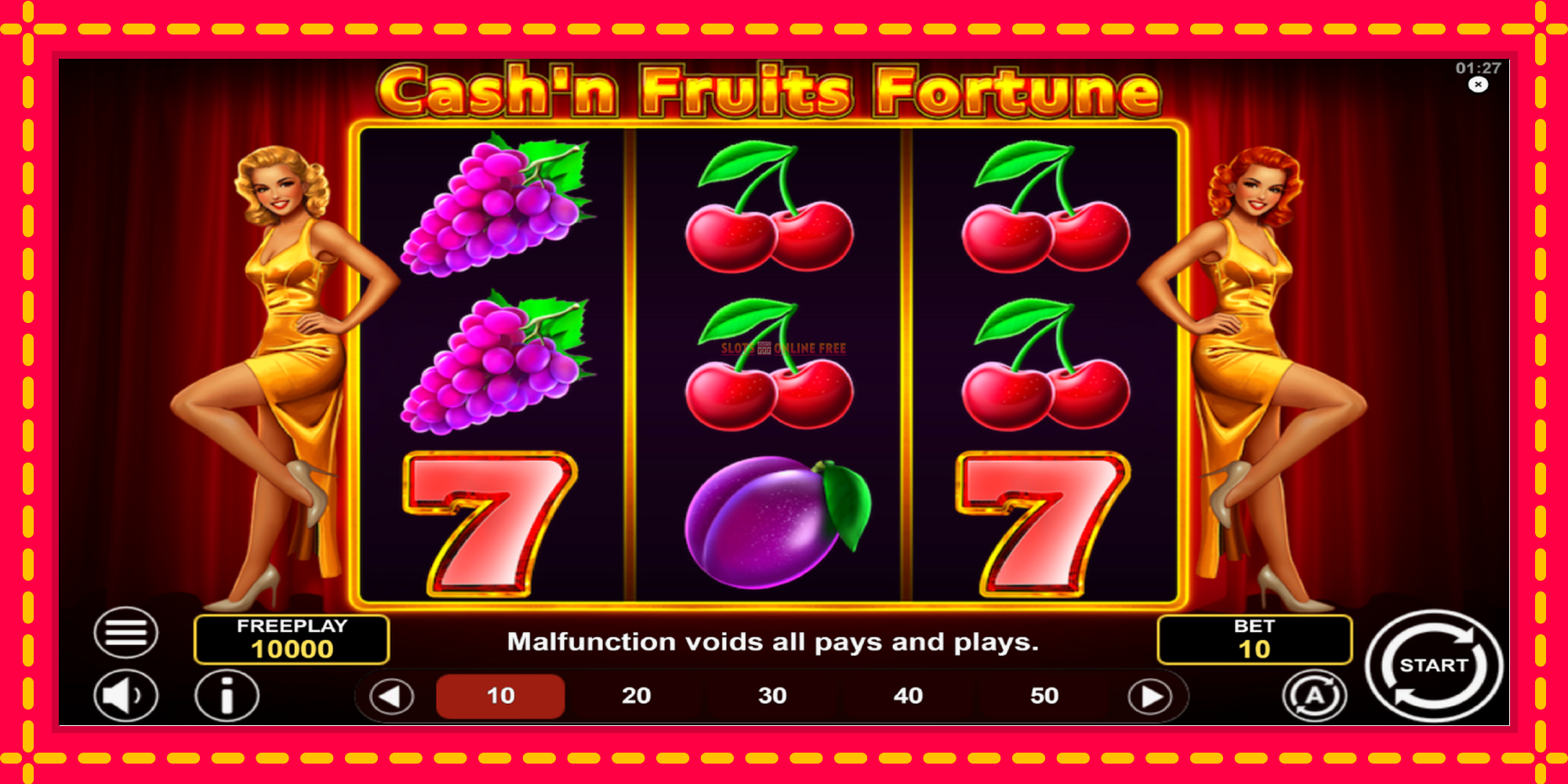 Cashn Fruits Fortune - spēļu automāts ar modernu grafiku