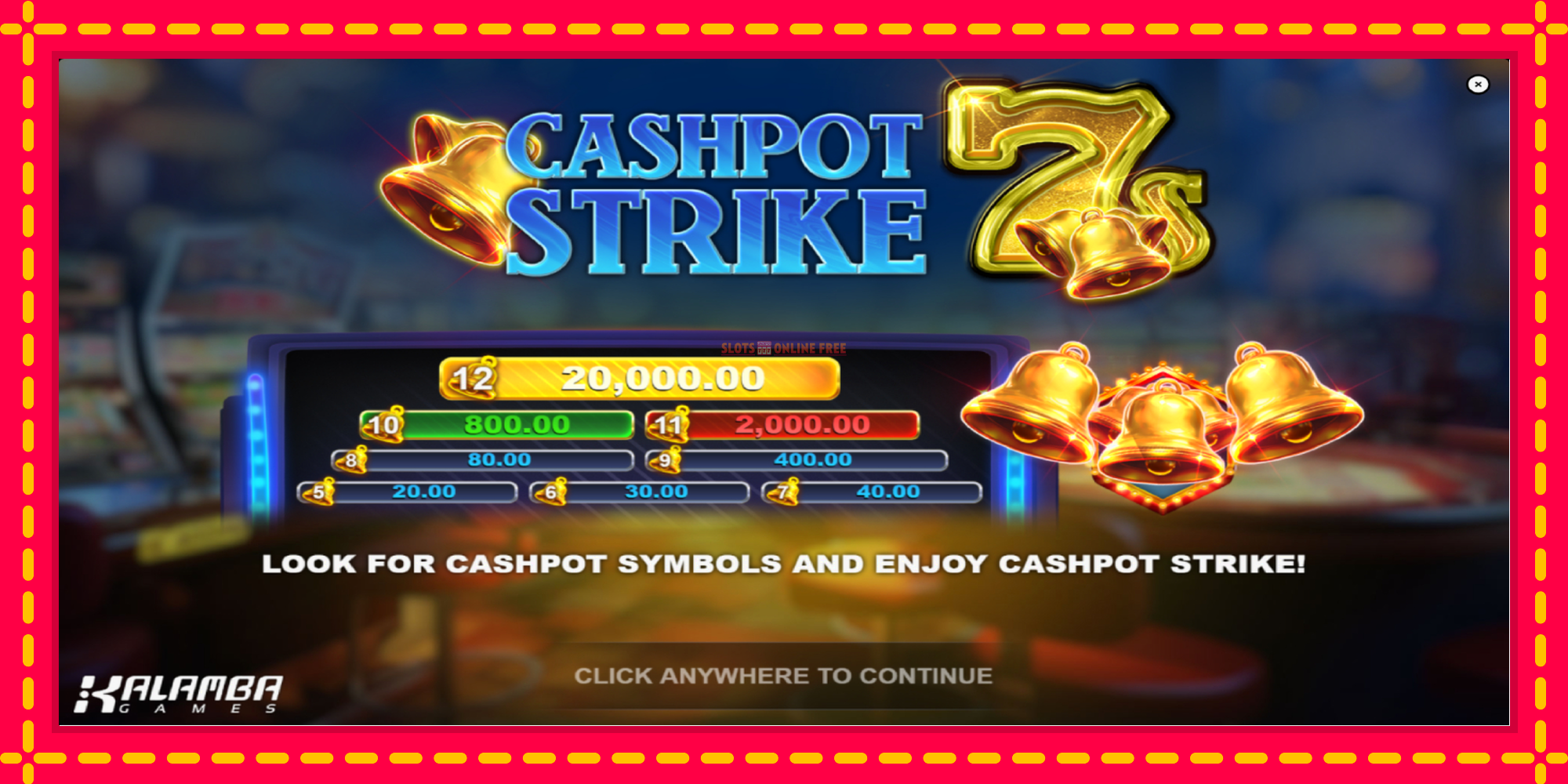 Cashpot Strike 7s - spēļu automāts ar modernu grafiku