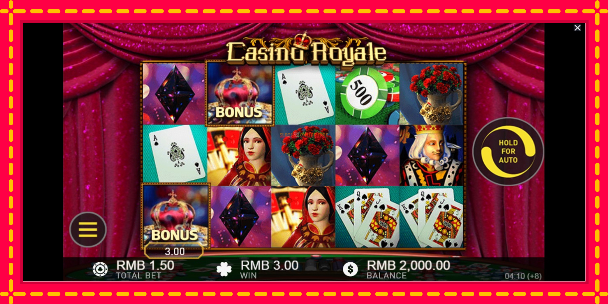 Casino Royale - spēļu automāts ar modernu grafiku