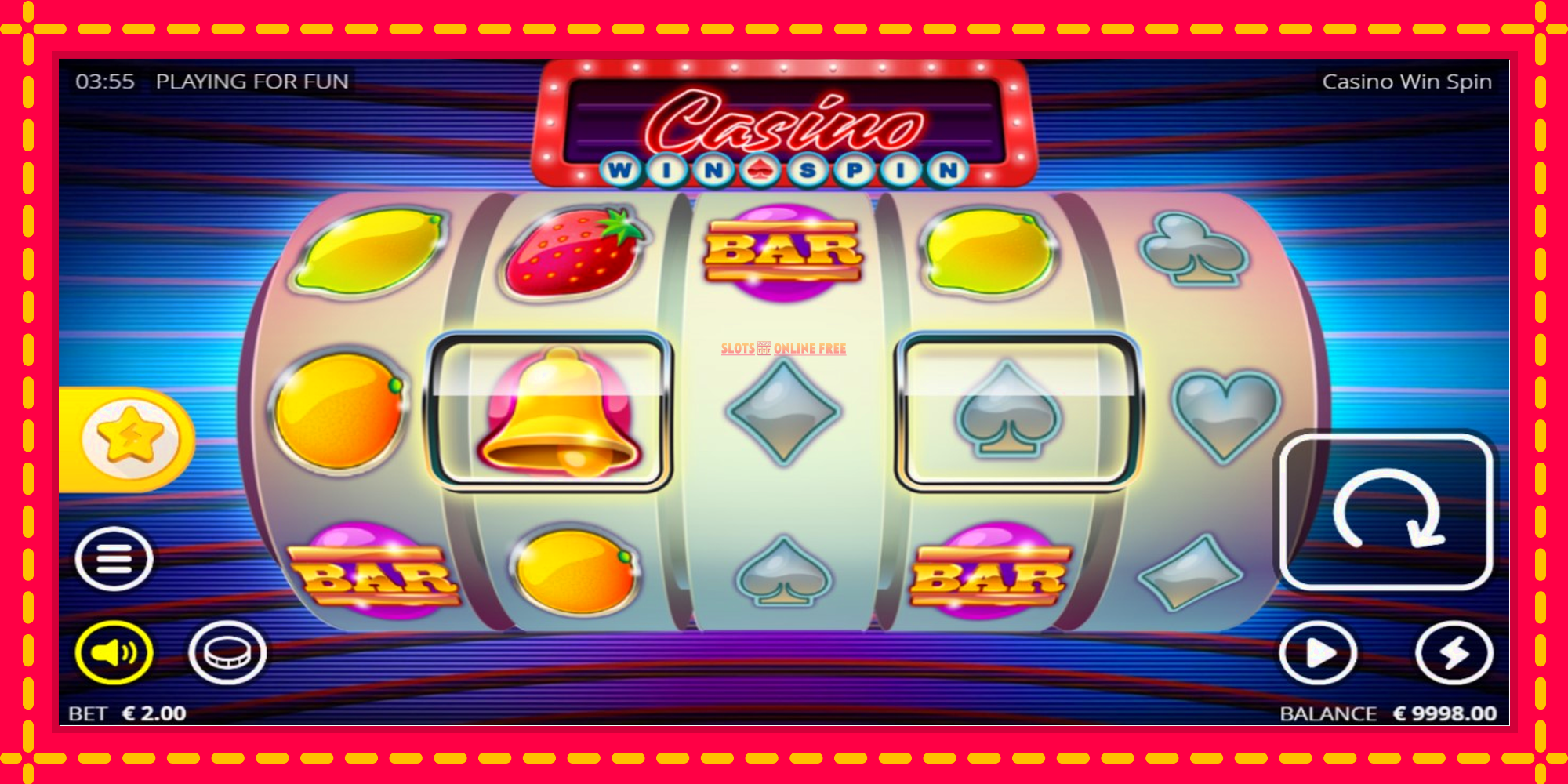 Casino Win Spin - spēļu automāts ar modernu grafiku