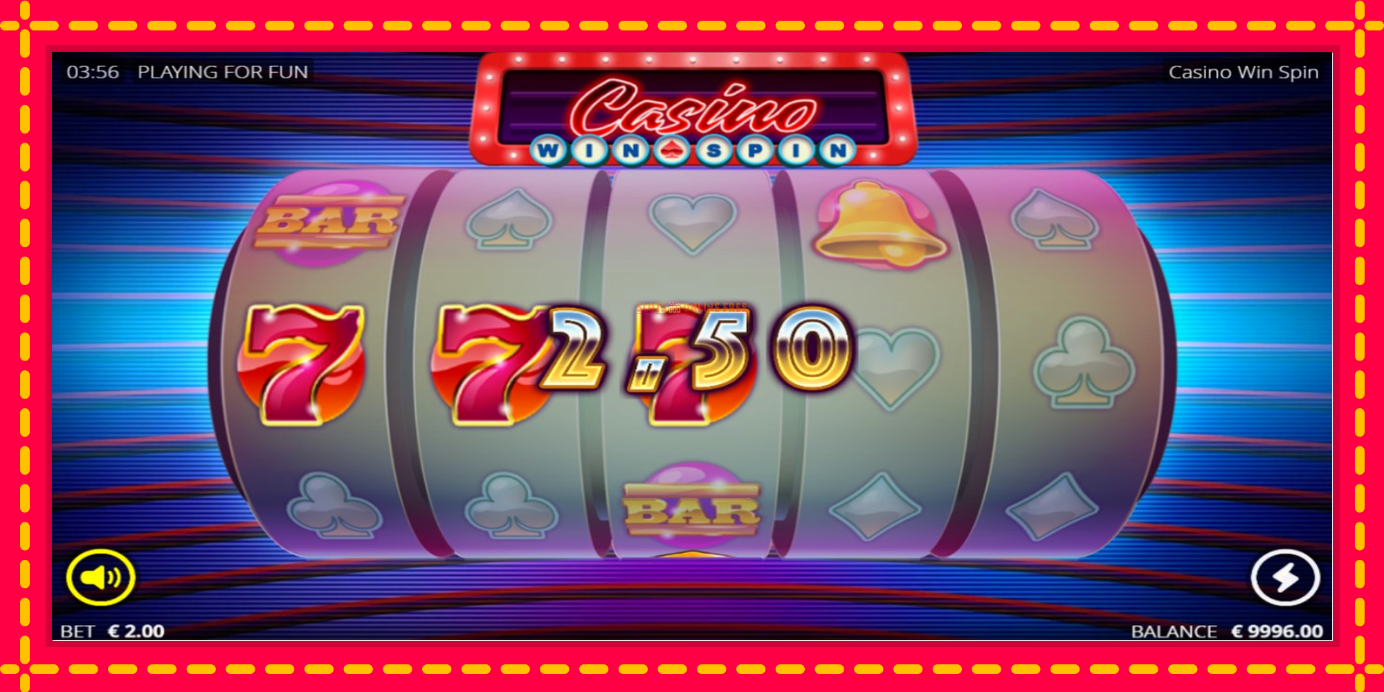 Casino Win Spin - spēļu automāts ar modernu grafiku