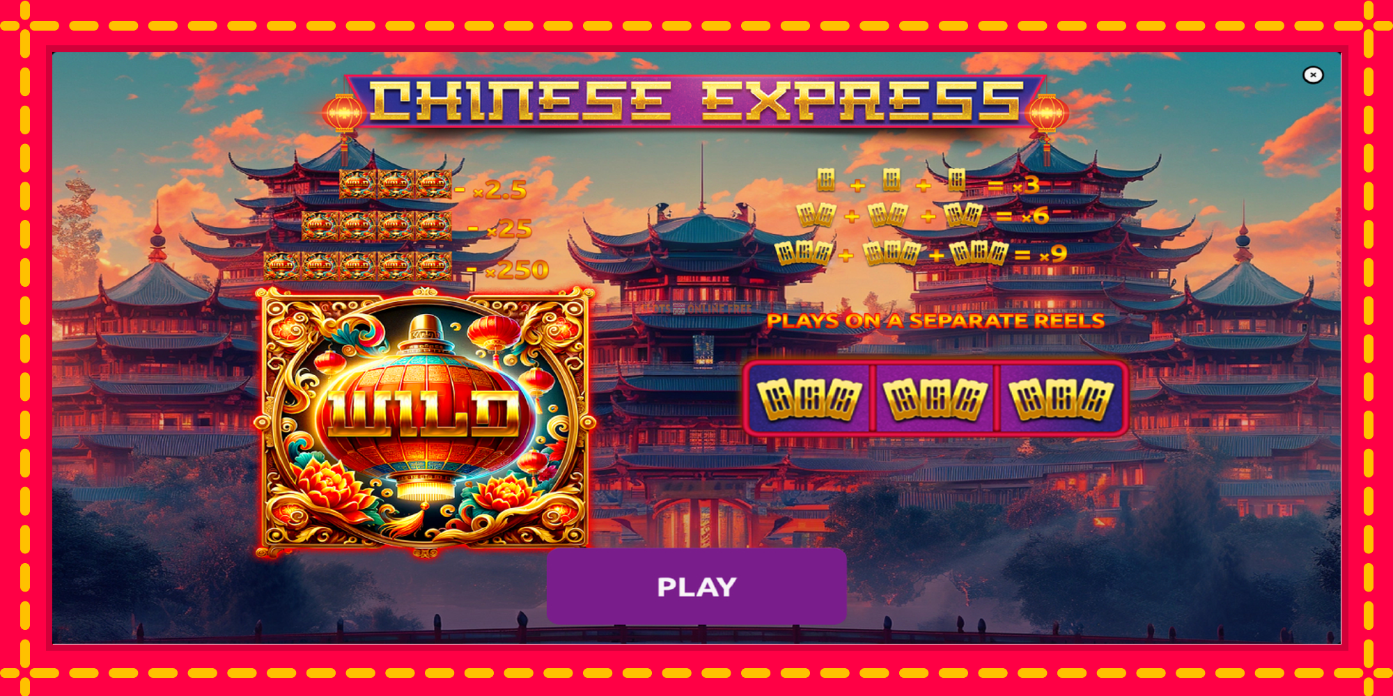 Chinese Express - spēļu automāts ar modernu grafiku