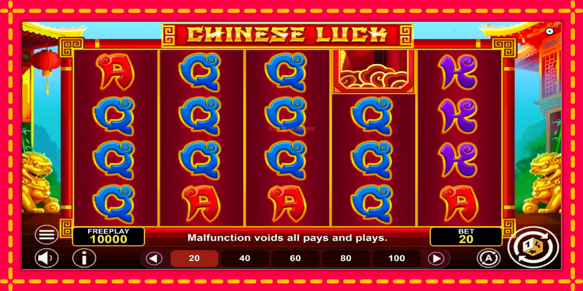 Chinese Luck - spēļu automāts ar modernu grafiku