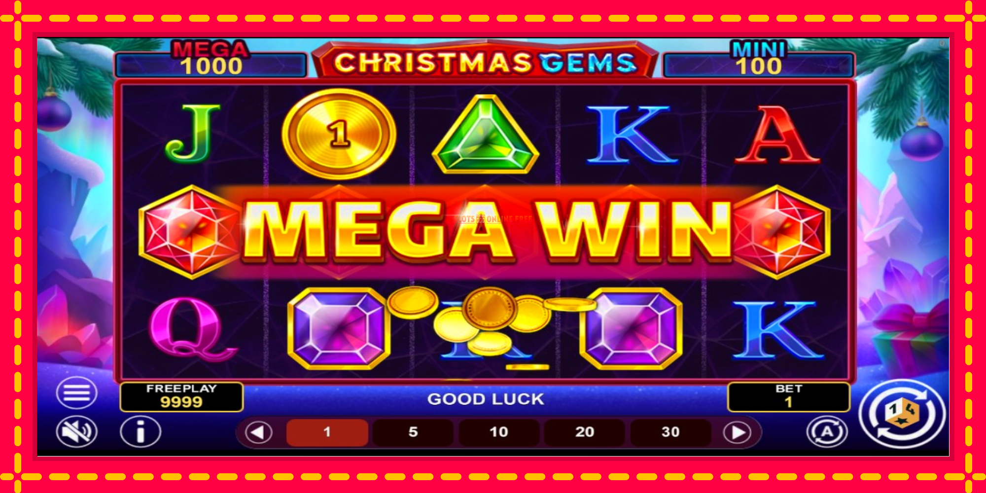 Christmas Gems Hold & Win - spēļu automāts ar modernu grafiku