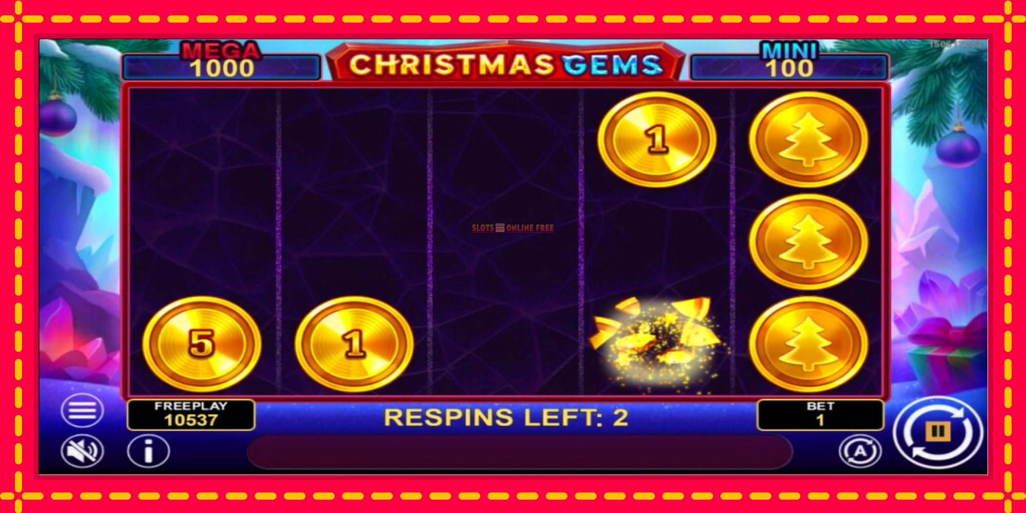 Christmas Gems Hold & Win - spēļu automāts ar modernu grafiku