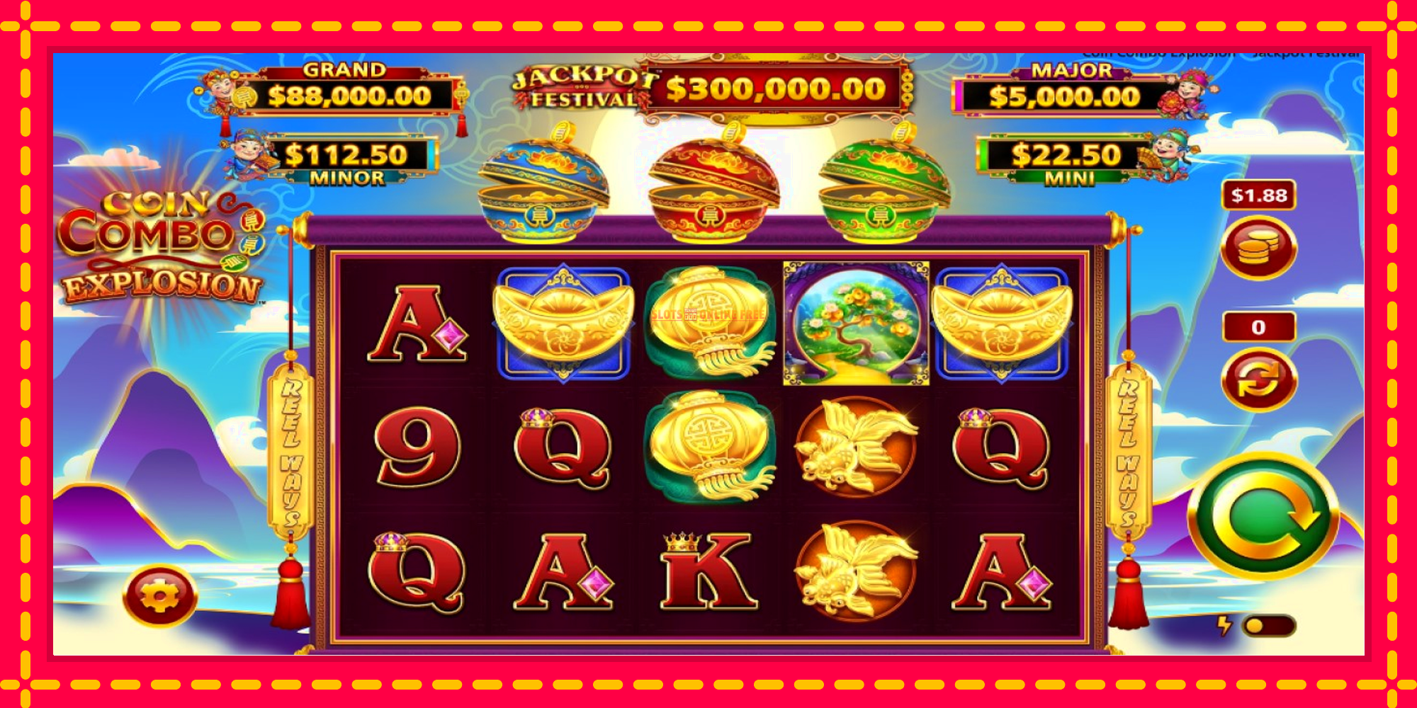 Coin Combo Explosion Jackpot Festival - spēļu automāts ar modernu grafiku