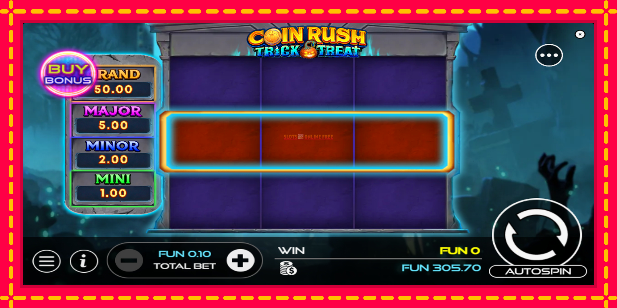 Coin Rush: Trick o Treat - spēļu automāts ar modernu grafiku