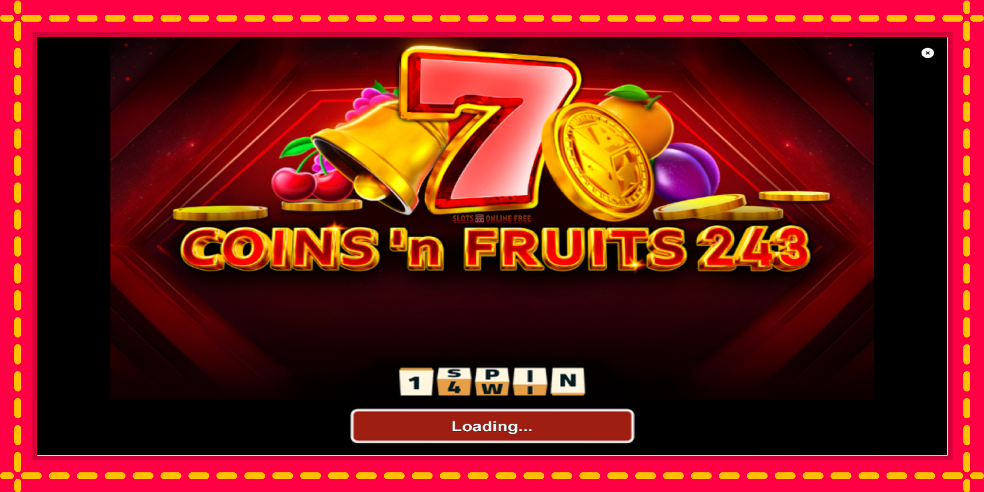 Coinsn Fruits 243 - spēļu automāts ar modernu grafiku