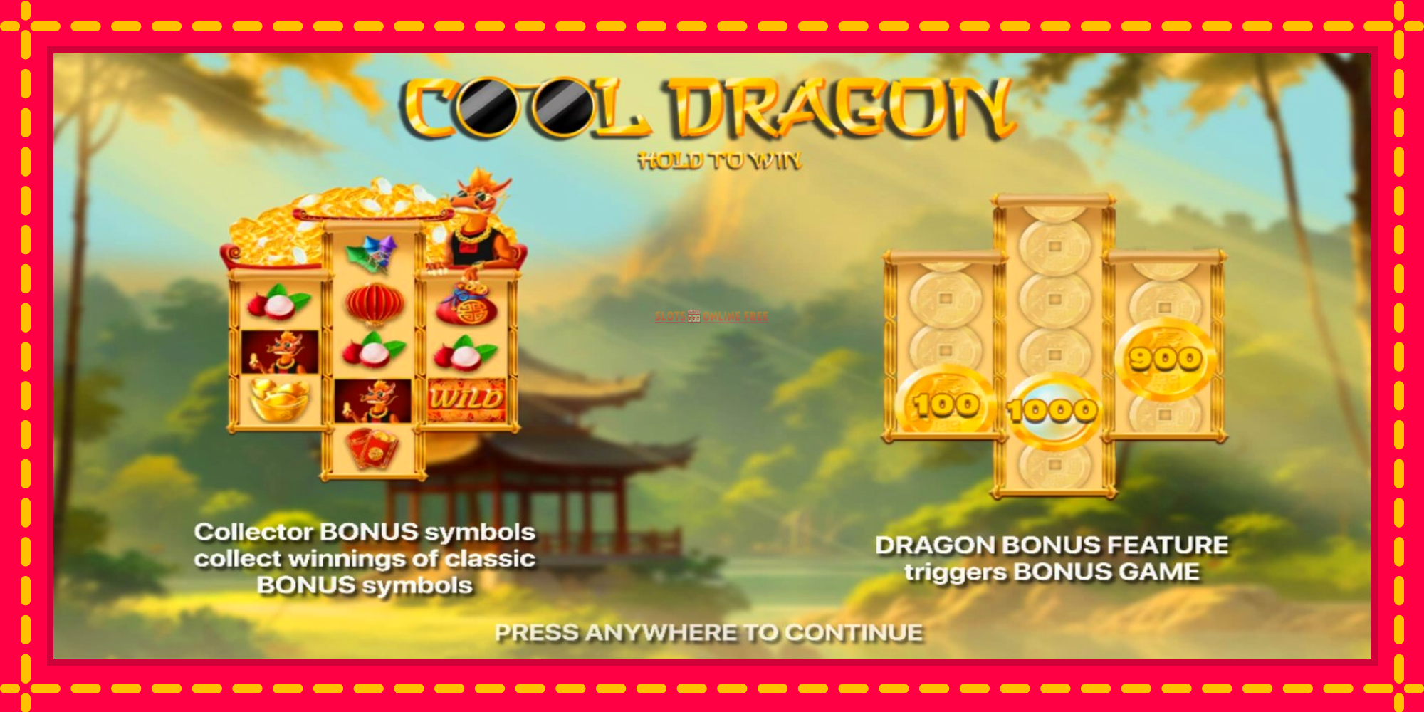 Cool Dragon: Hold to Win - spēļu automāts ar modernu grafiku